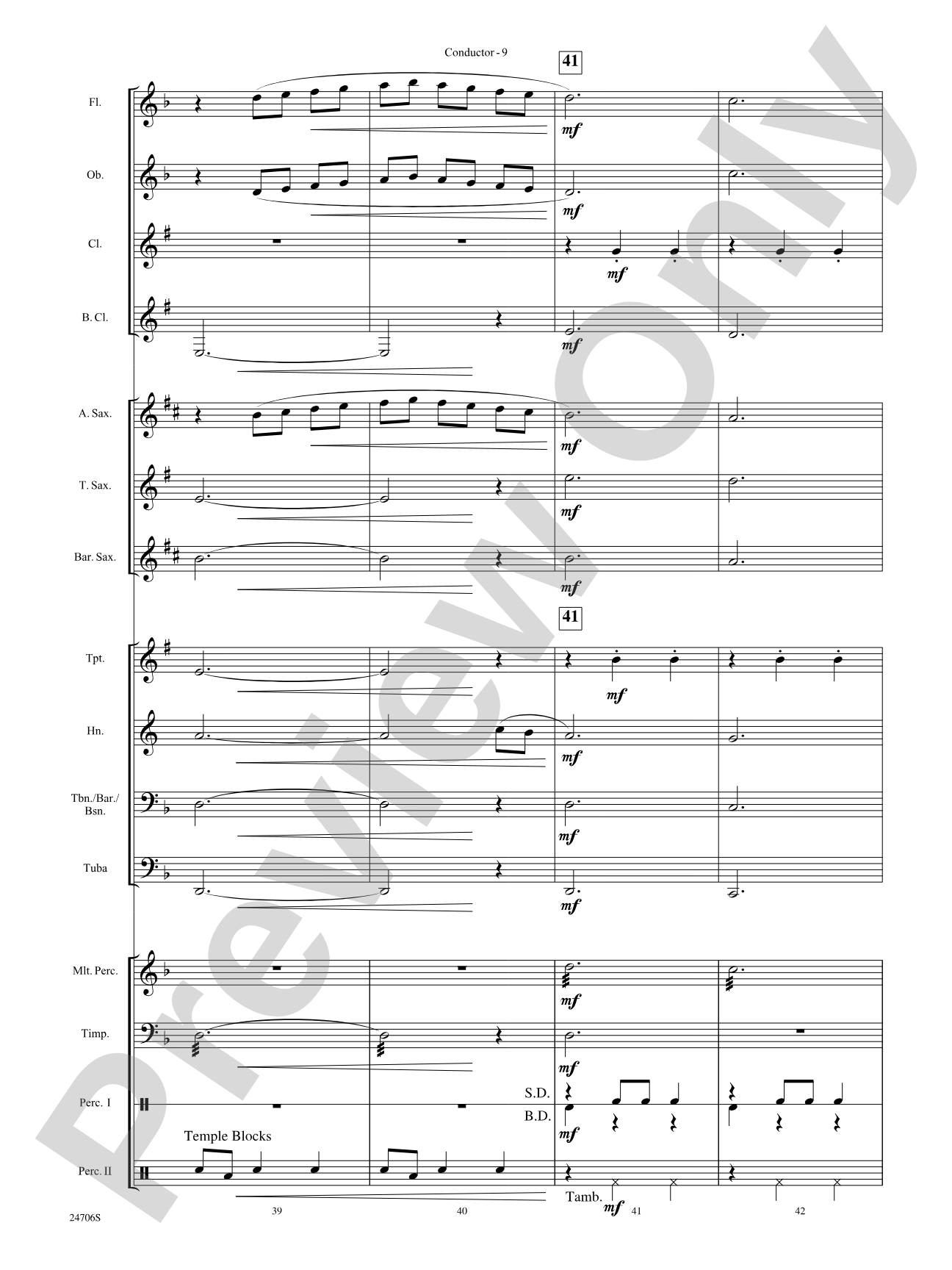 Skin and Bones: Concert Band Conductor Score & Parts