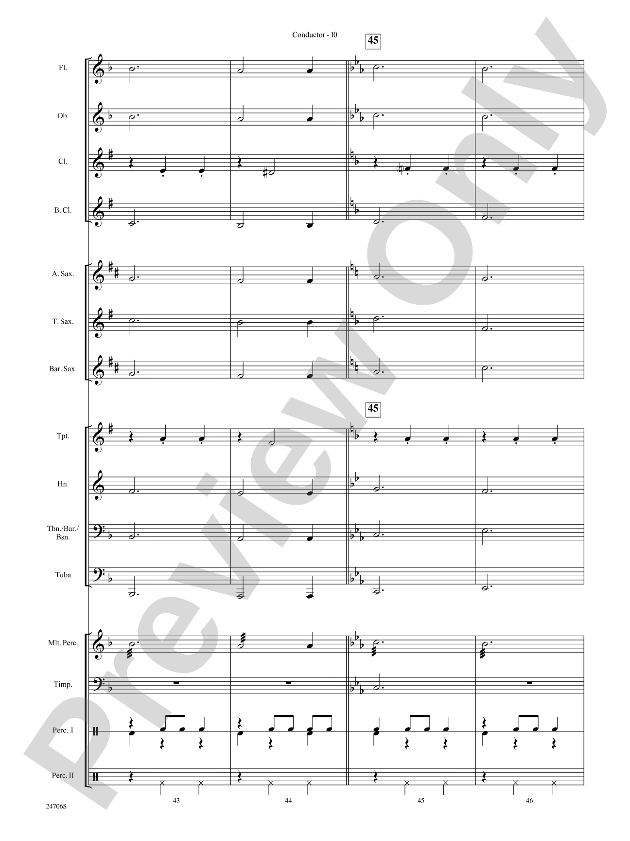 Skin and Bones: Concert Band Conductor Score & Parts