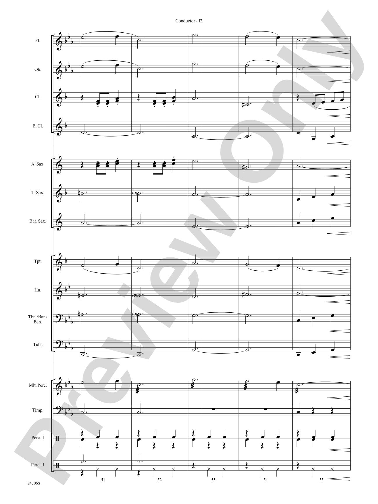 Skin and Bones: Concert Band Conductor Score & Parts