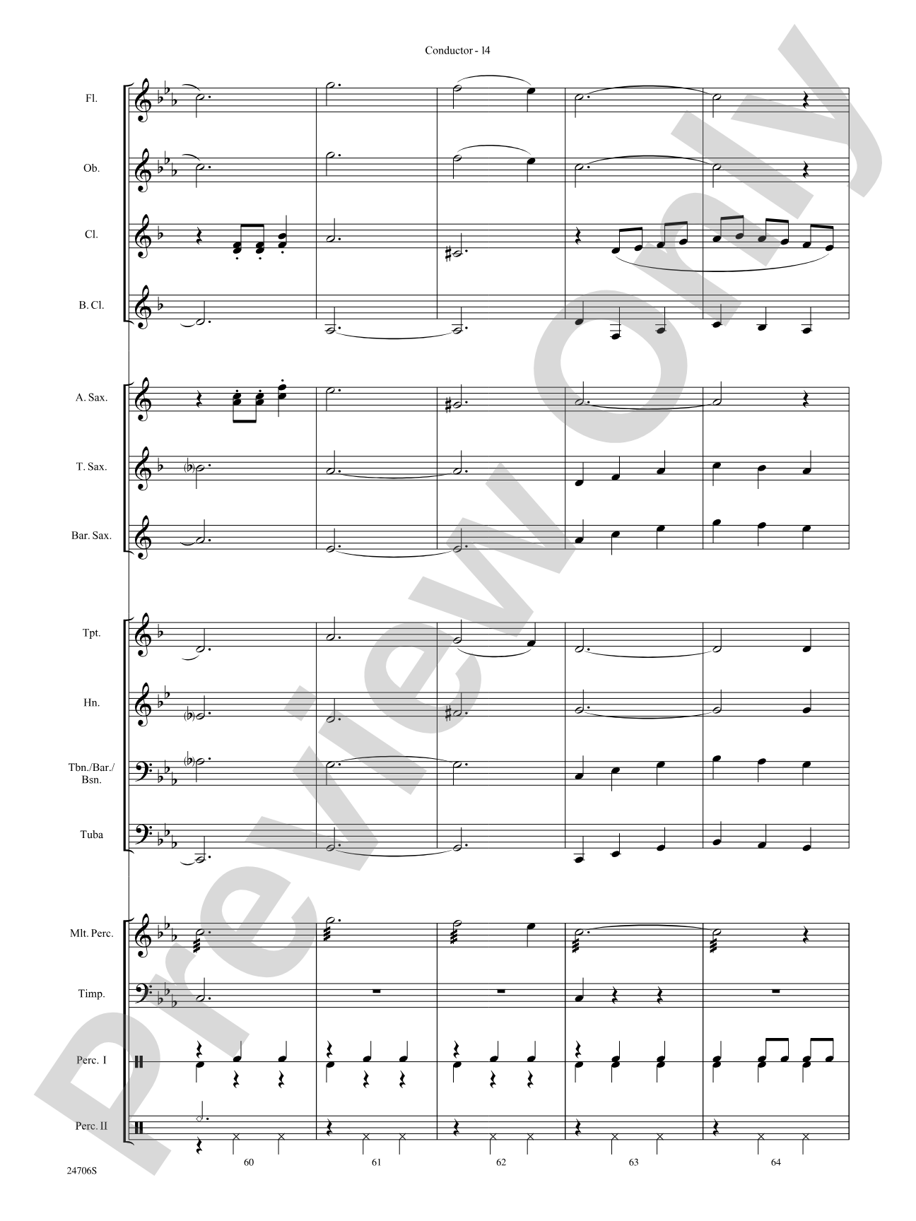 Skin and Bones: Concert Band Conductor Score & Parts