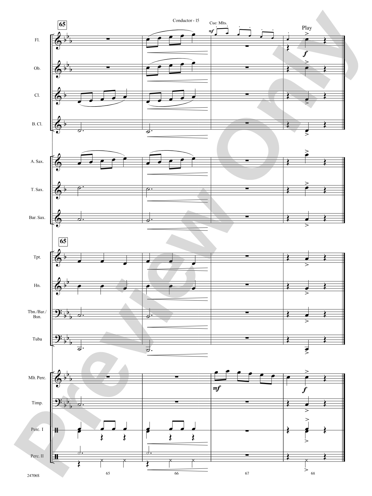 Skin and Bones: Concert Band Conductor Score & Parts