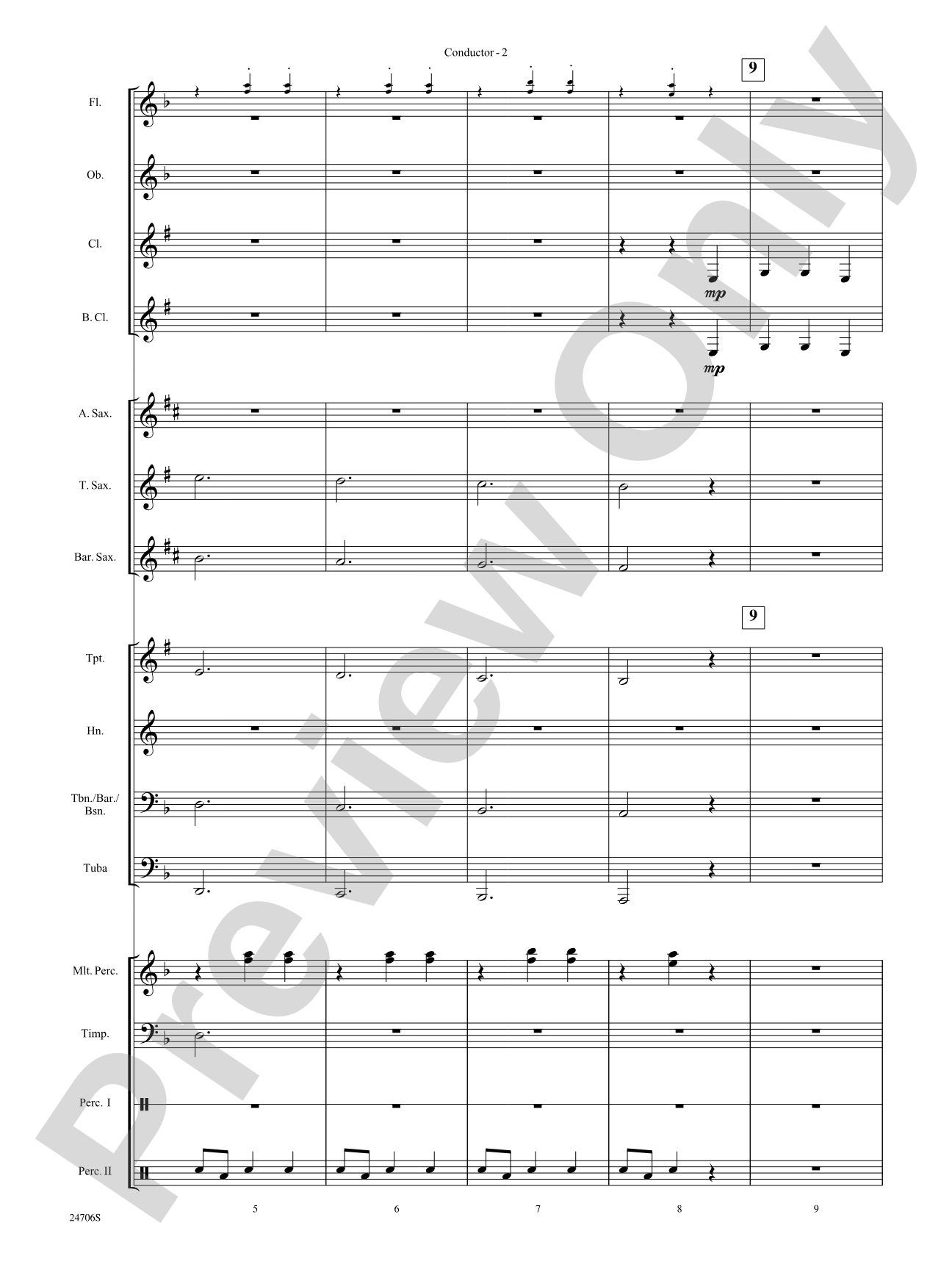 Skin and Bones: Concert Band Conductor Score & Parts