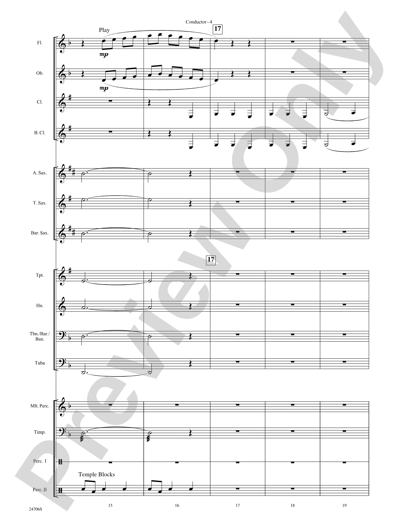 Skin and Bones: Concert Band Conductor Score & Parts