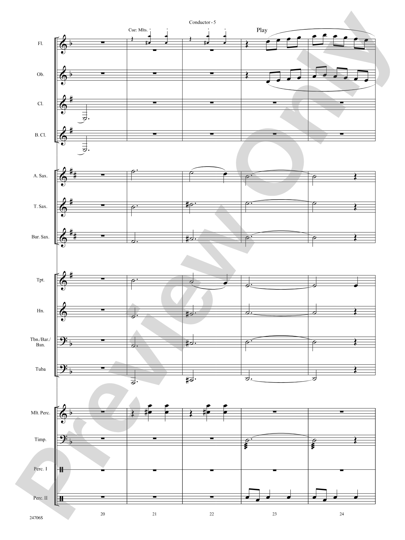 Skin and Bones: Concert Band Conductor Score & Parts