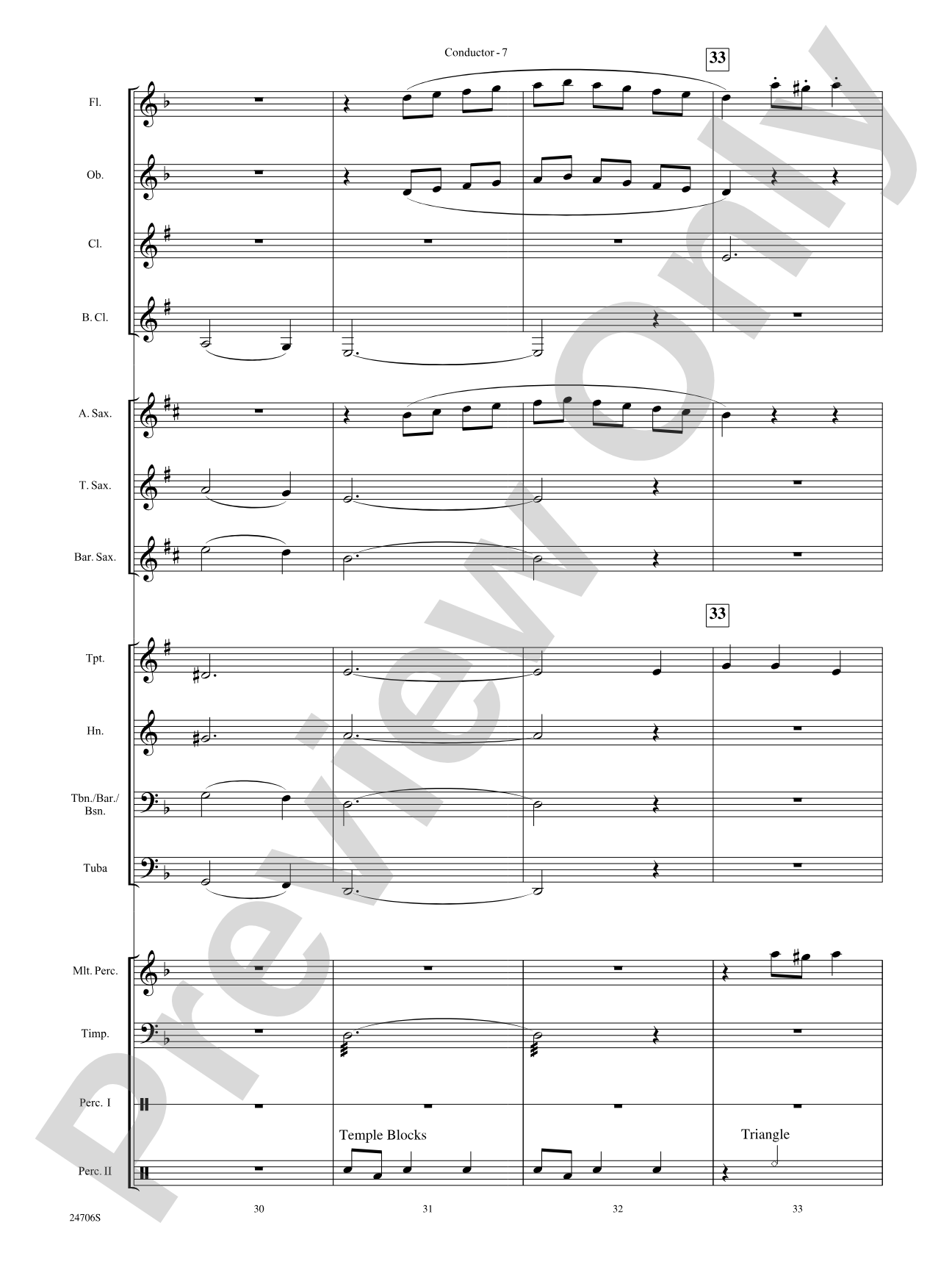 Skin and Bones: Concert Band Conductor Score & Parts