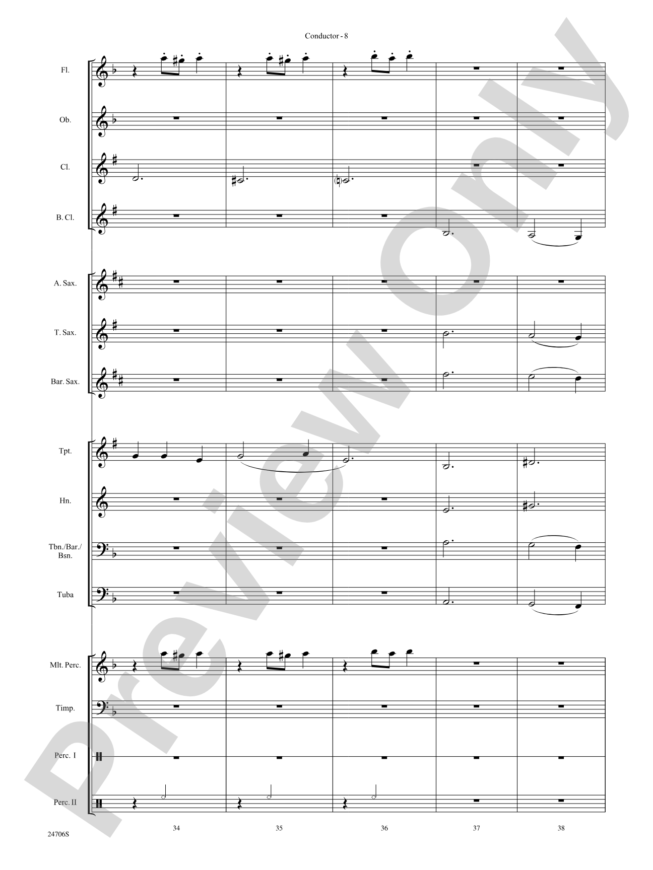 Skin and Bones: Concert Band Conductor Score & Parts