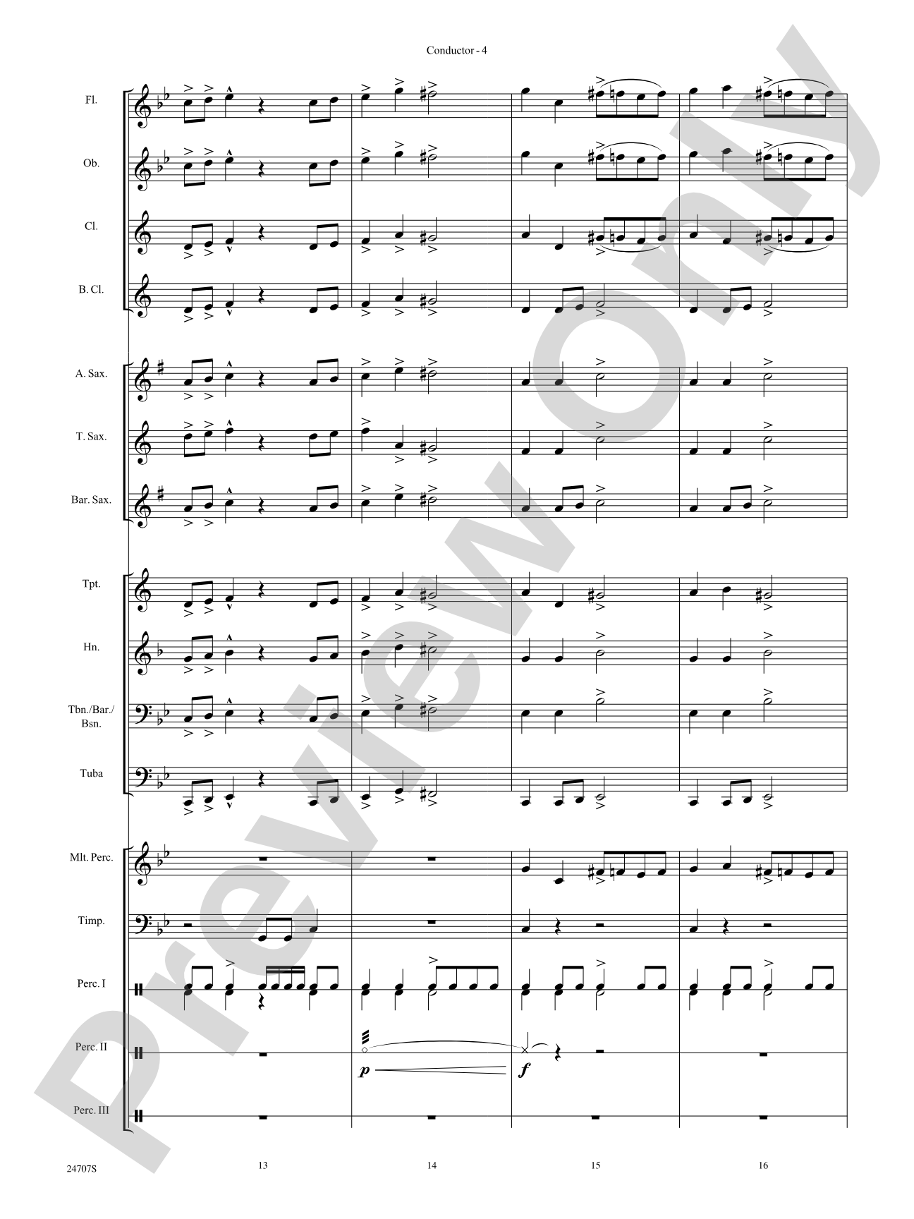 Hooroosh!: Concert Band Conductor Score & Parts