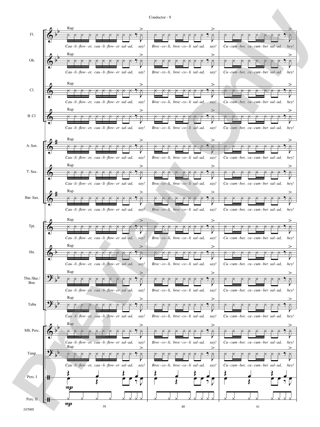 Rhythm Rappin' Rock: Concert Band Conductor Score & Parts