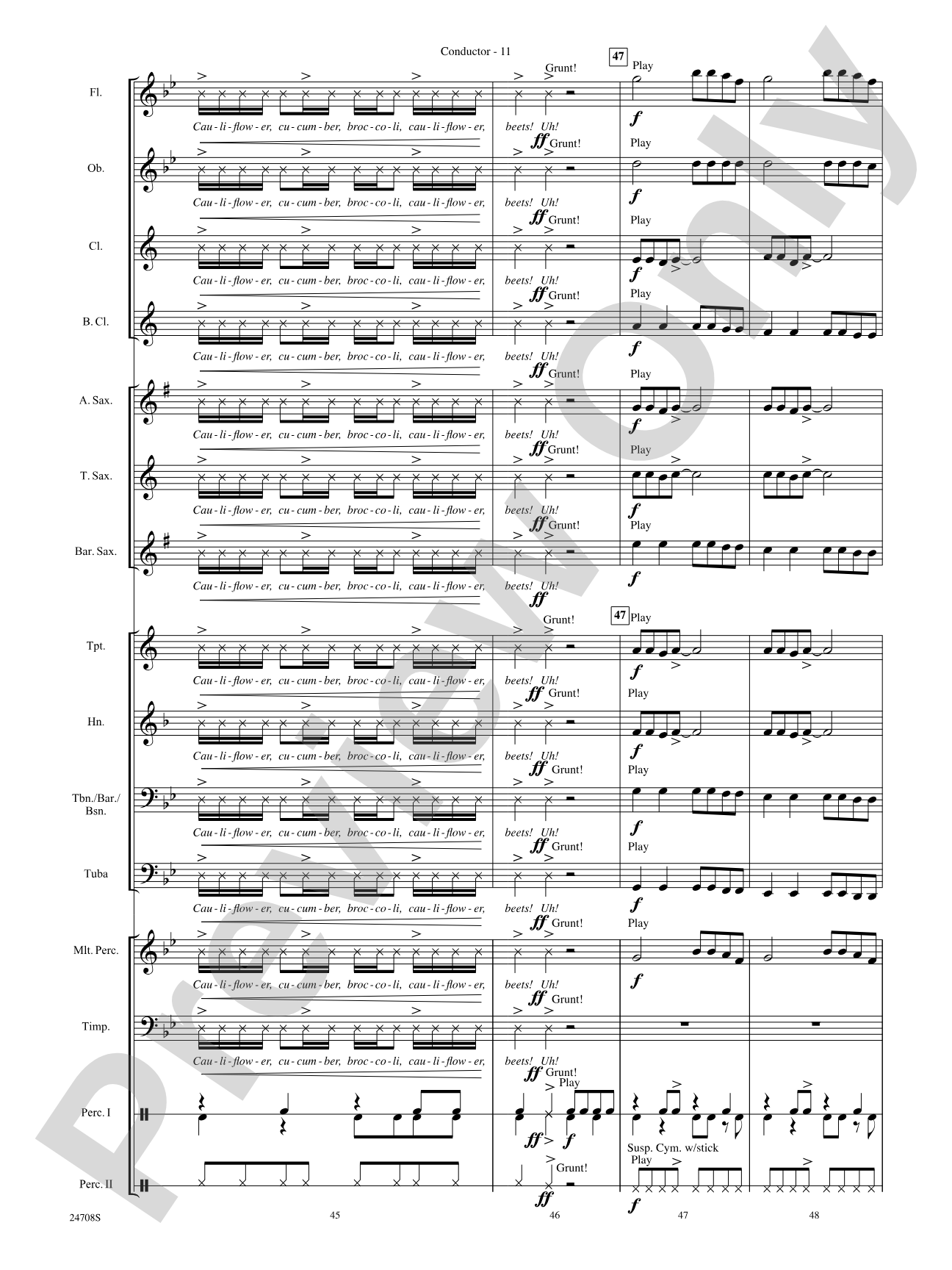 Rhythm Rappin' Rock: Concert Band Conductor Score & Parts