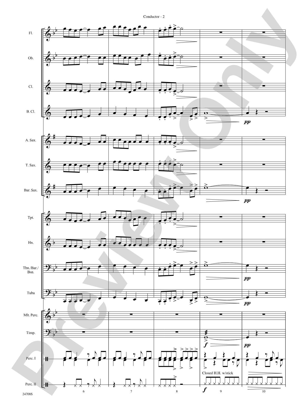 Rhythm Rappin' Rock: Concert Band Conductor Score & Parts