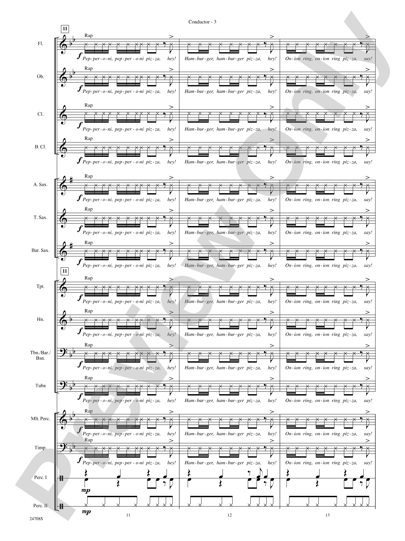 Rhythm Rappin' Rock: Concert Band Conductor Score & Parts
