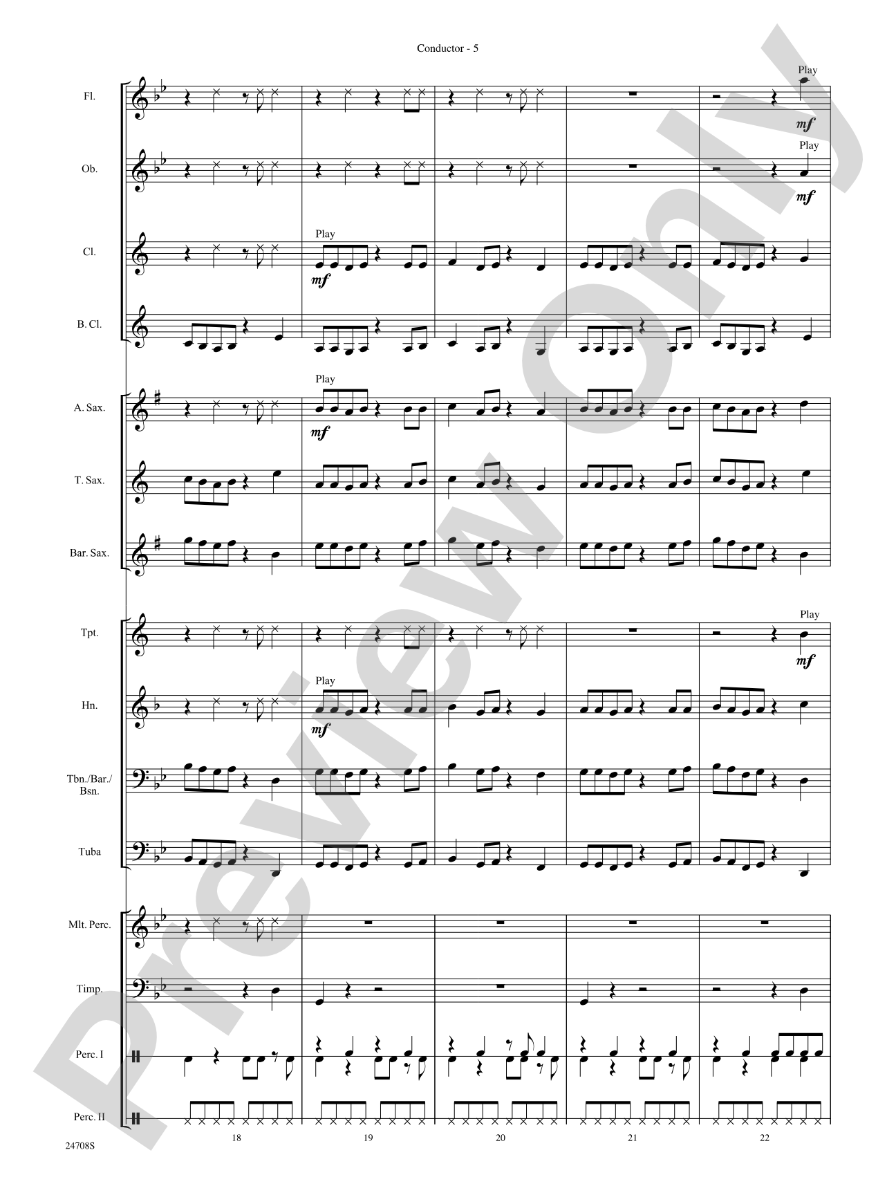 Rhythm Rappin' Rock: Concert Band Conductor Score & Parts