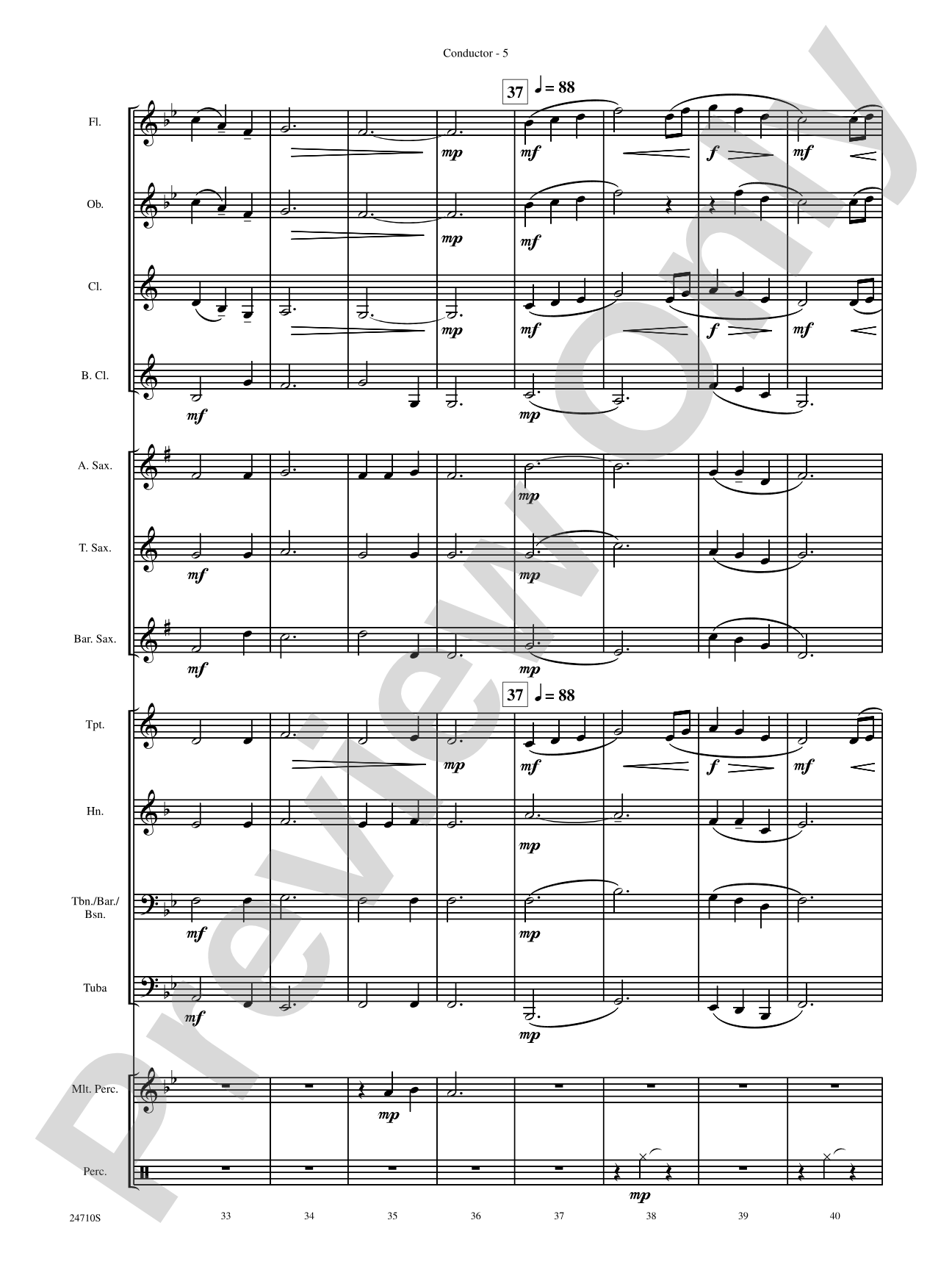 Chorale Elega'nt: Concert Band Conductor Score & Parts