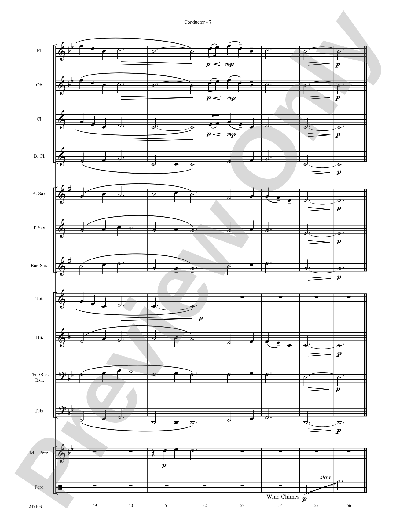 Chorale Elega'nt: Concert Band Conductor Score & Parts