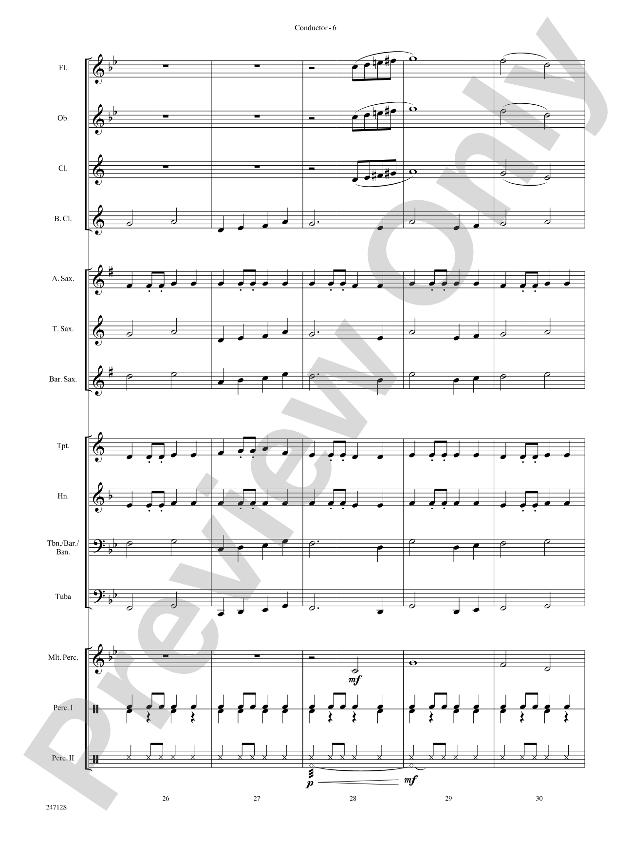 Chrysalis: Concert Band Conductor Score & Parts