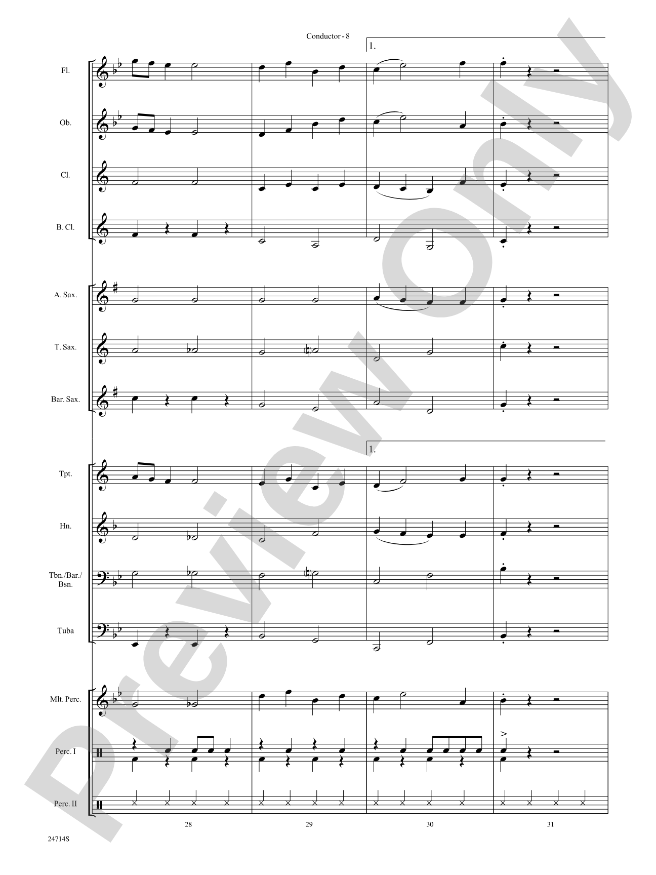 Santa Claus Is Comin' to Town: Concert Band Conductor Score & Parts
