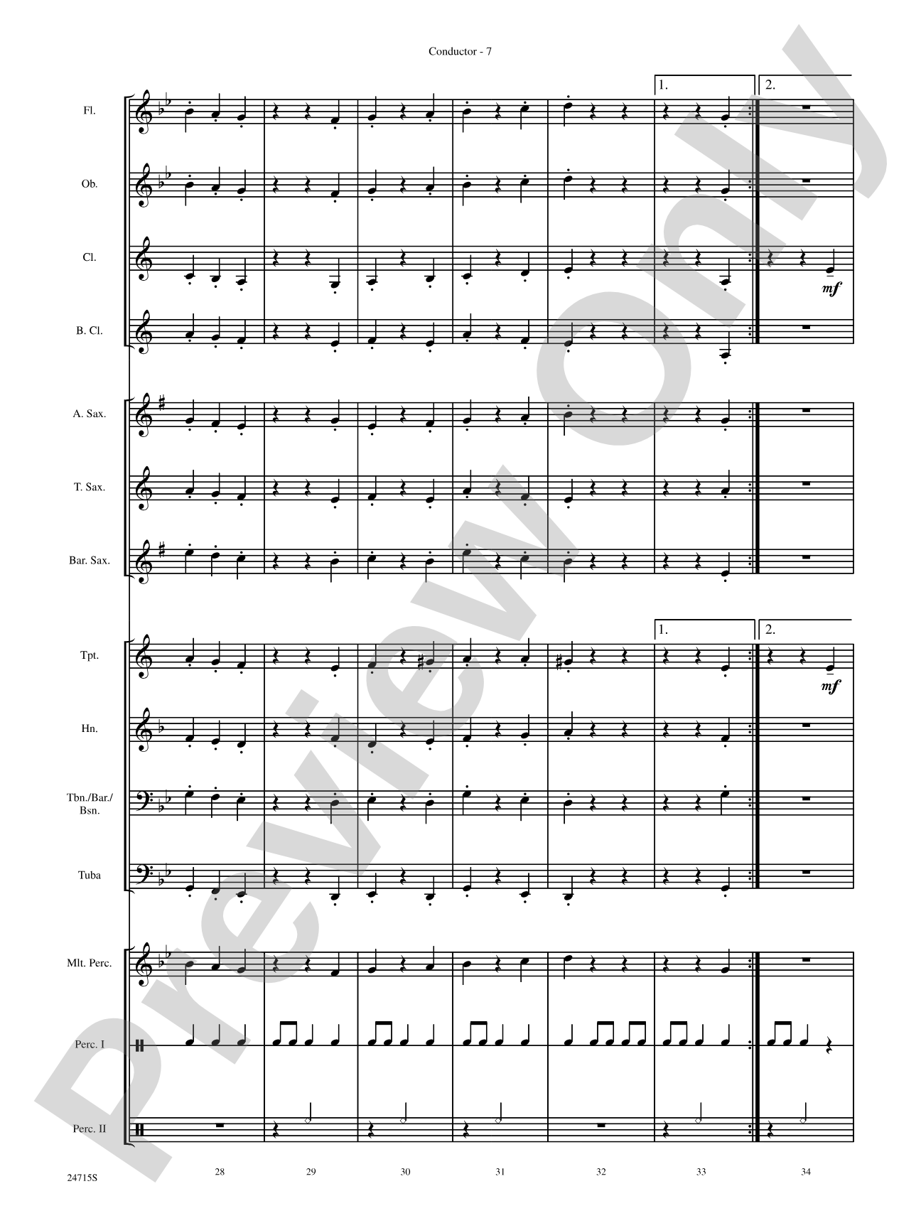 Holiday Variations (Based on "God Rest Ye Merry, Gentlemen"): Concert Band Conductor Score & Parts