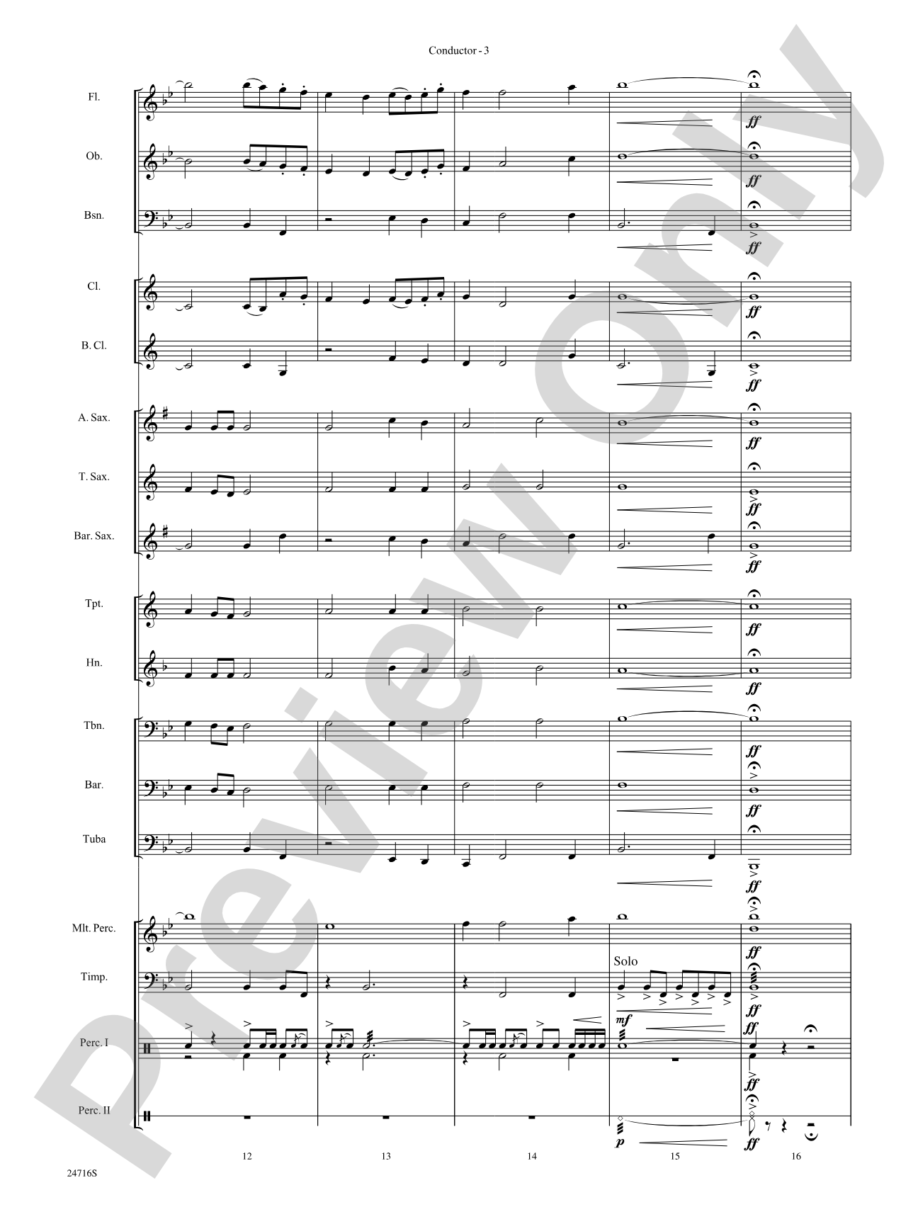 Fanfare for a Holiday Celebration: Concert Band Conductor Score & Parts