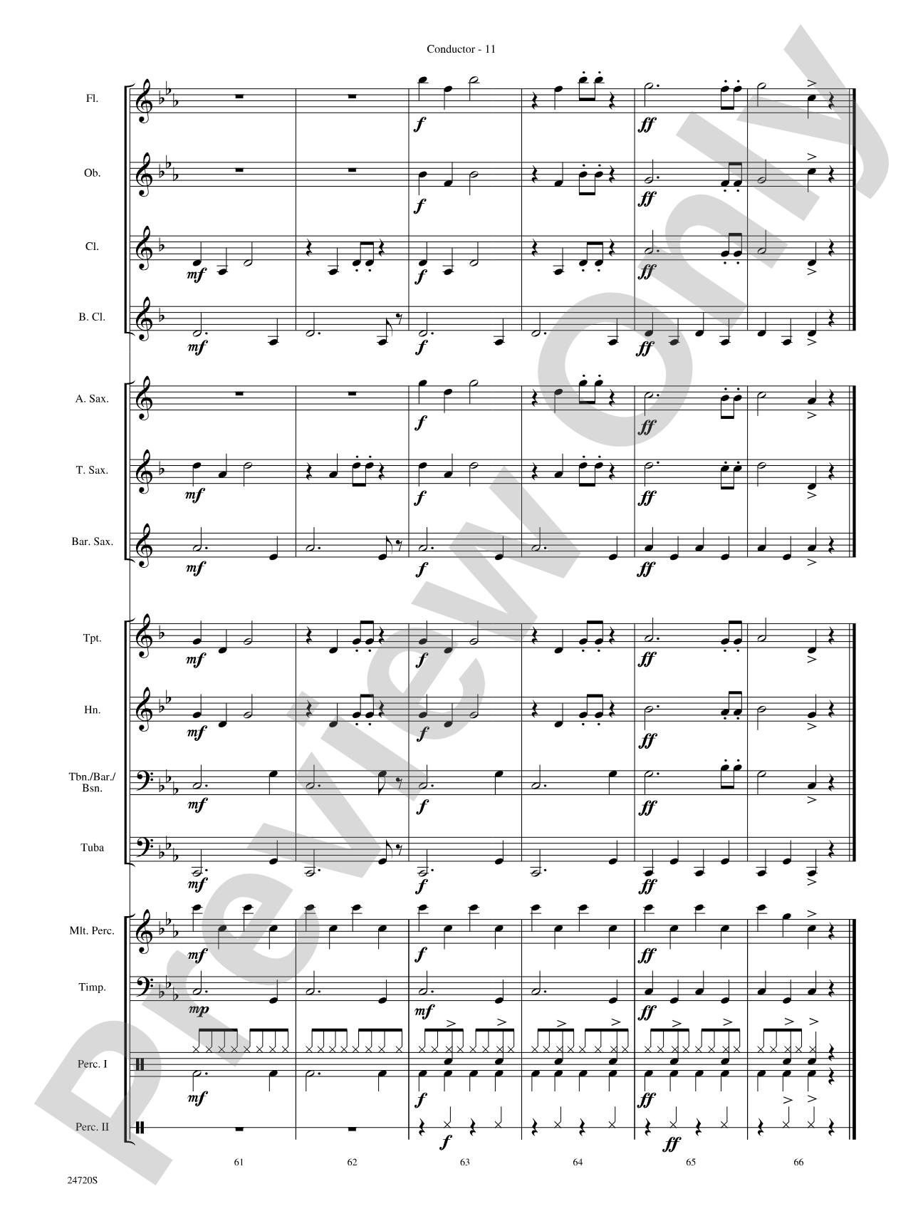 Hung Up: Concert Band Conductor Score & Parts