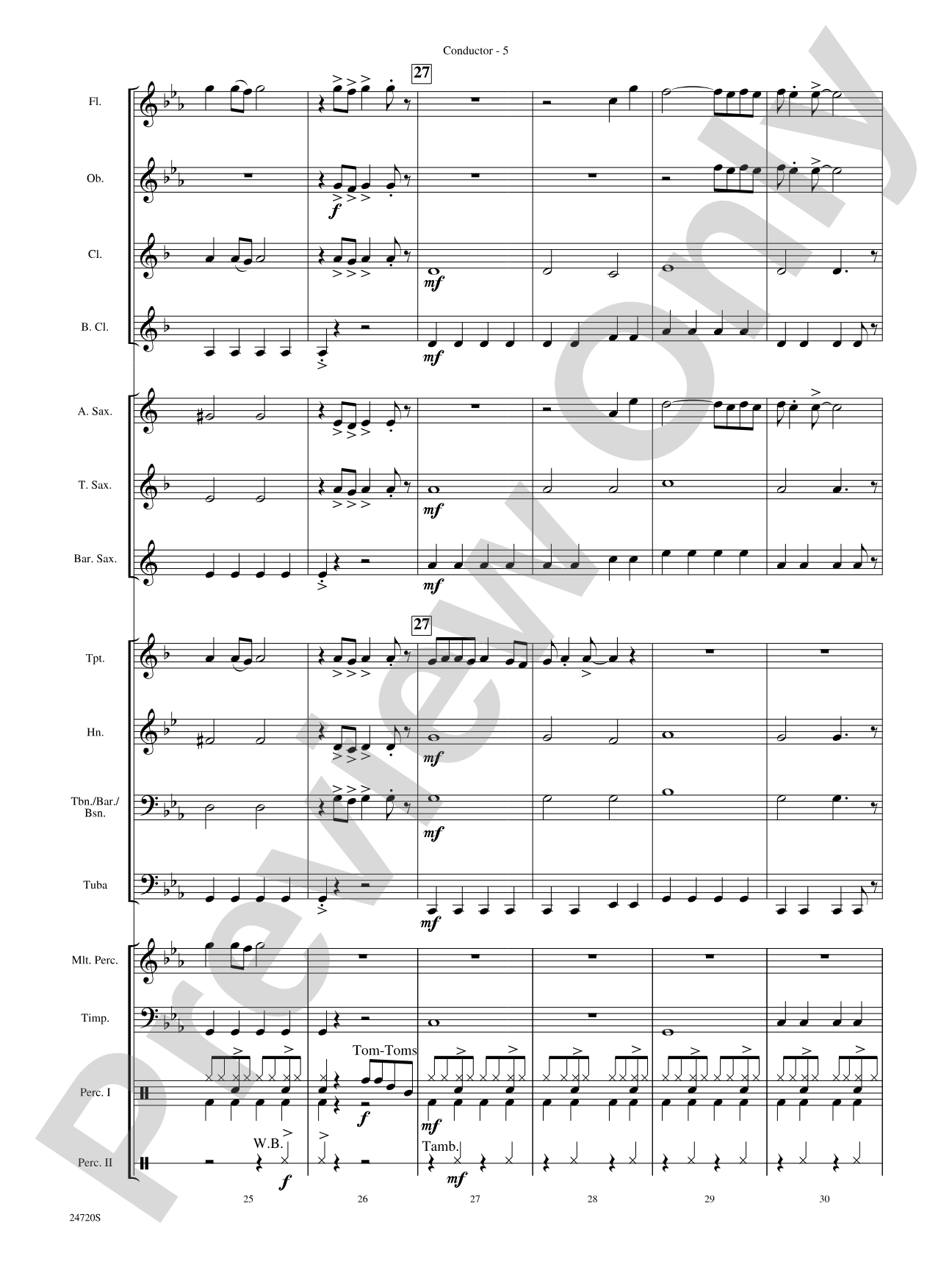 Hung Up: Concert Band Conductor Score & Parts