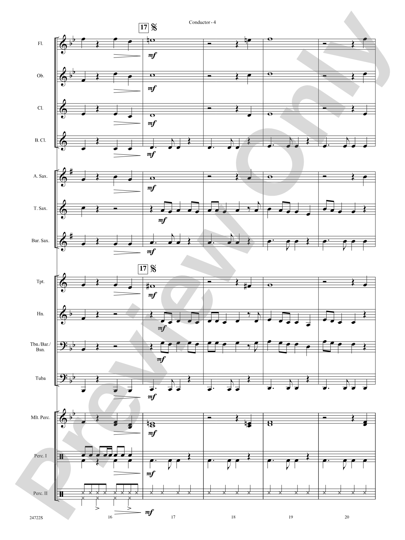 Bang the Drum All Day (I Don't Want to Work): Concert Band Conductor Score & Parts