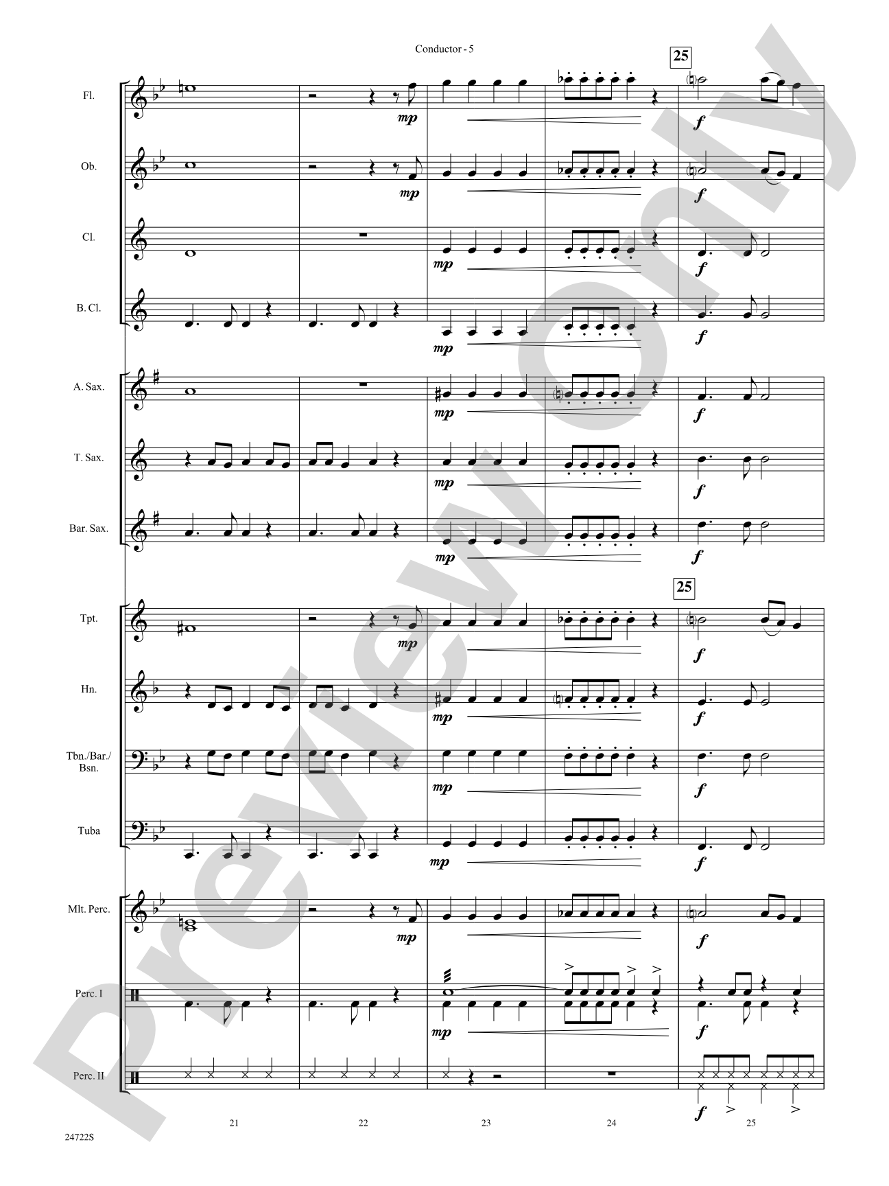 Bang the Drum All Day (I Don't Want to Work): Concert Band Conductor Score & Parts