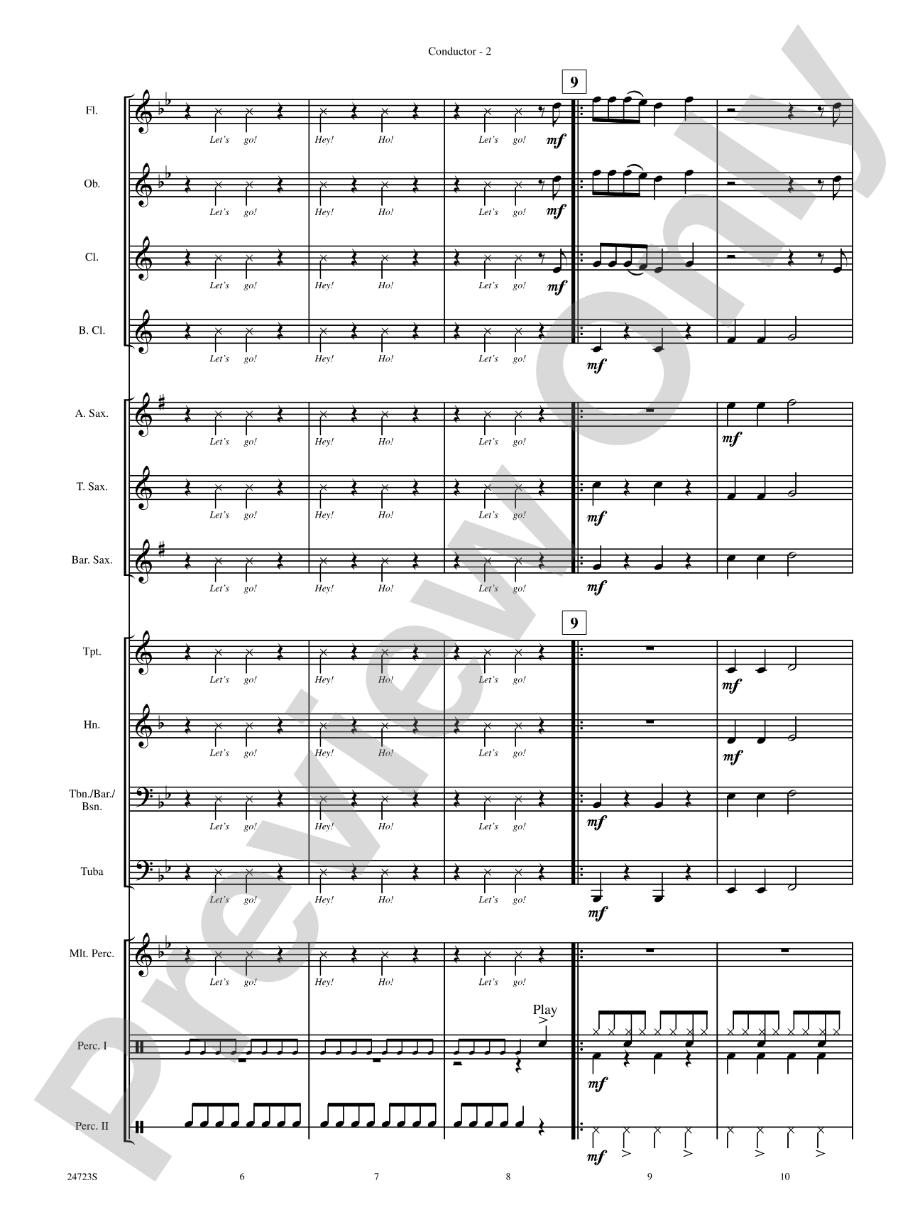 Blitzkrieg Bop: Concert Band Conductor Score & Parts