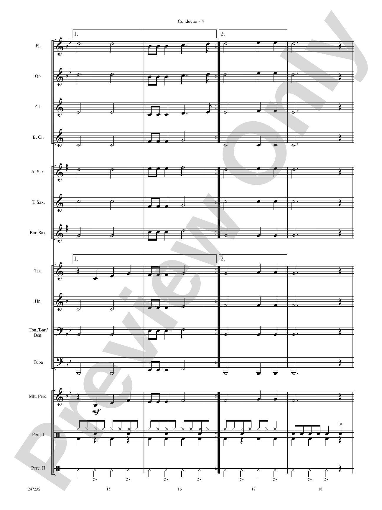 Blitzkrieg Bop: Concert Band Conductor Score & Parts