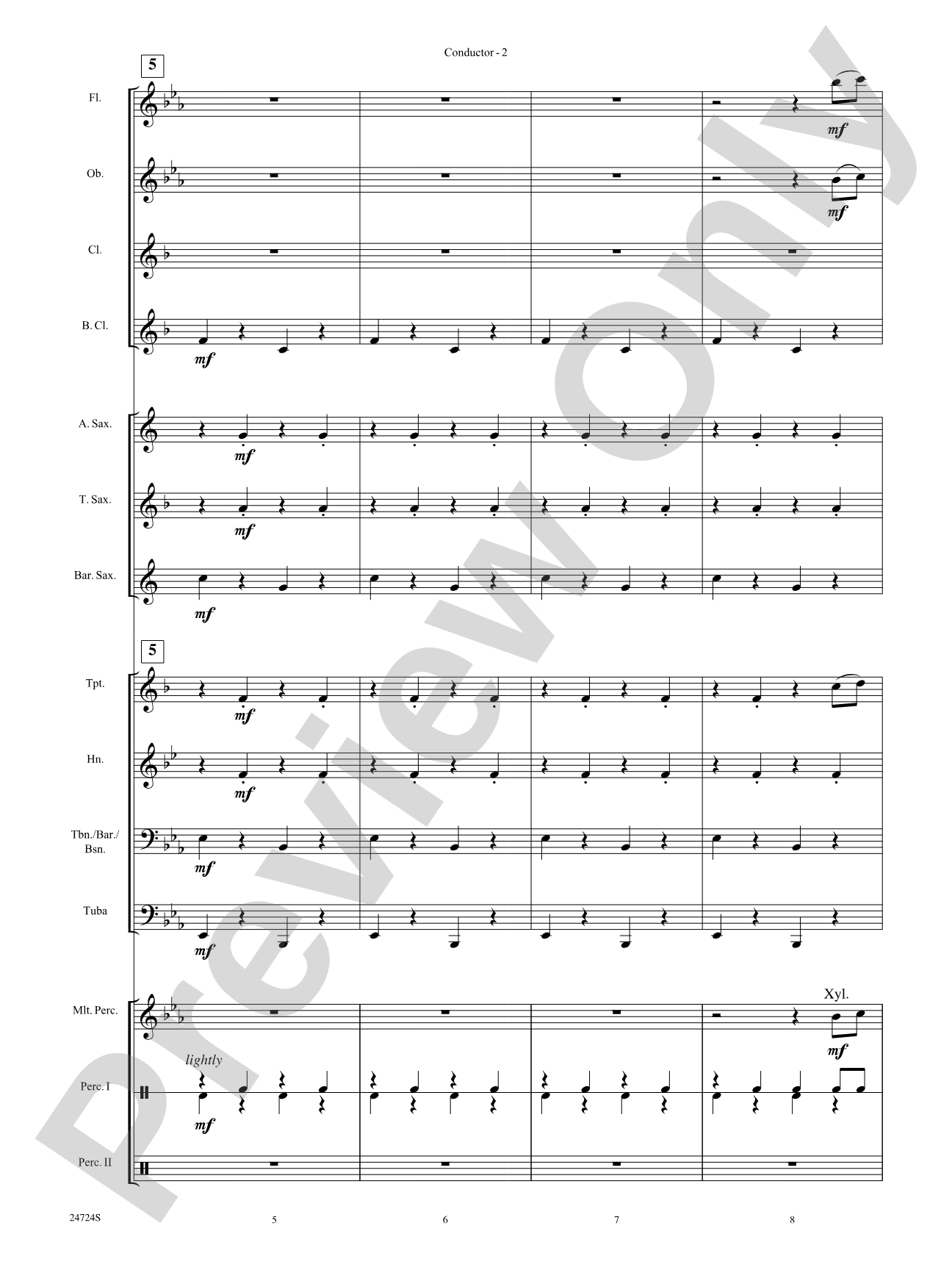 Wonka's Welcome Song (from Charlie and the Chocolate Factory): Concert Band Conductor Score & Parts