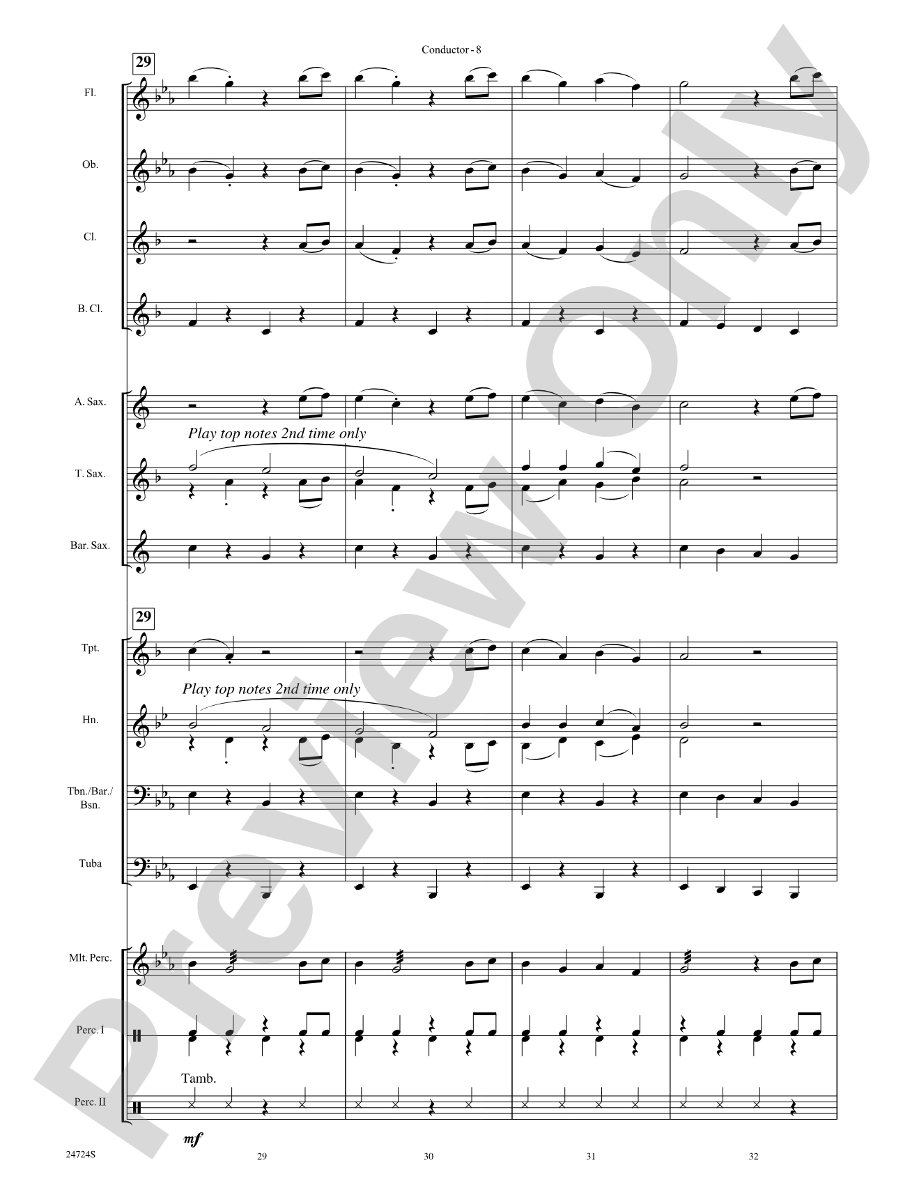Wonka's Welcome Song (from Charlie and the Chocolate Factory): Concert Band Conductor Score & Parts