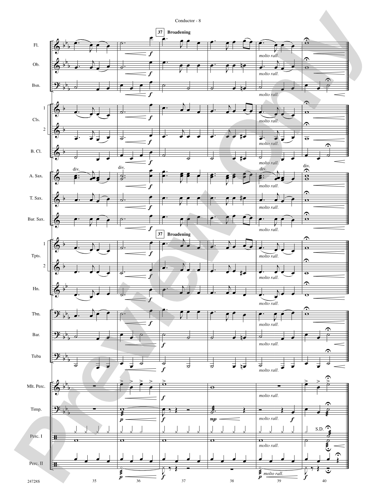 Auld Lang Syne (A Holiday Farewell for Band): Concert Band Conductor Score & Parts