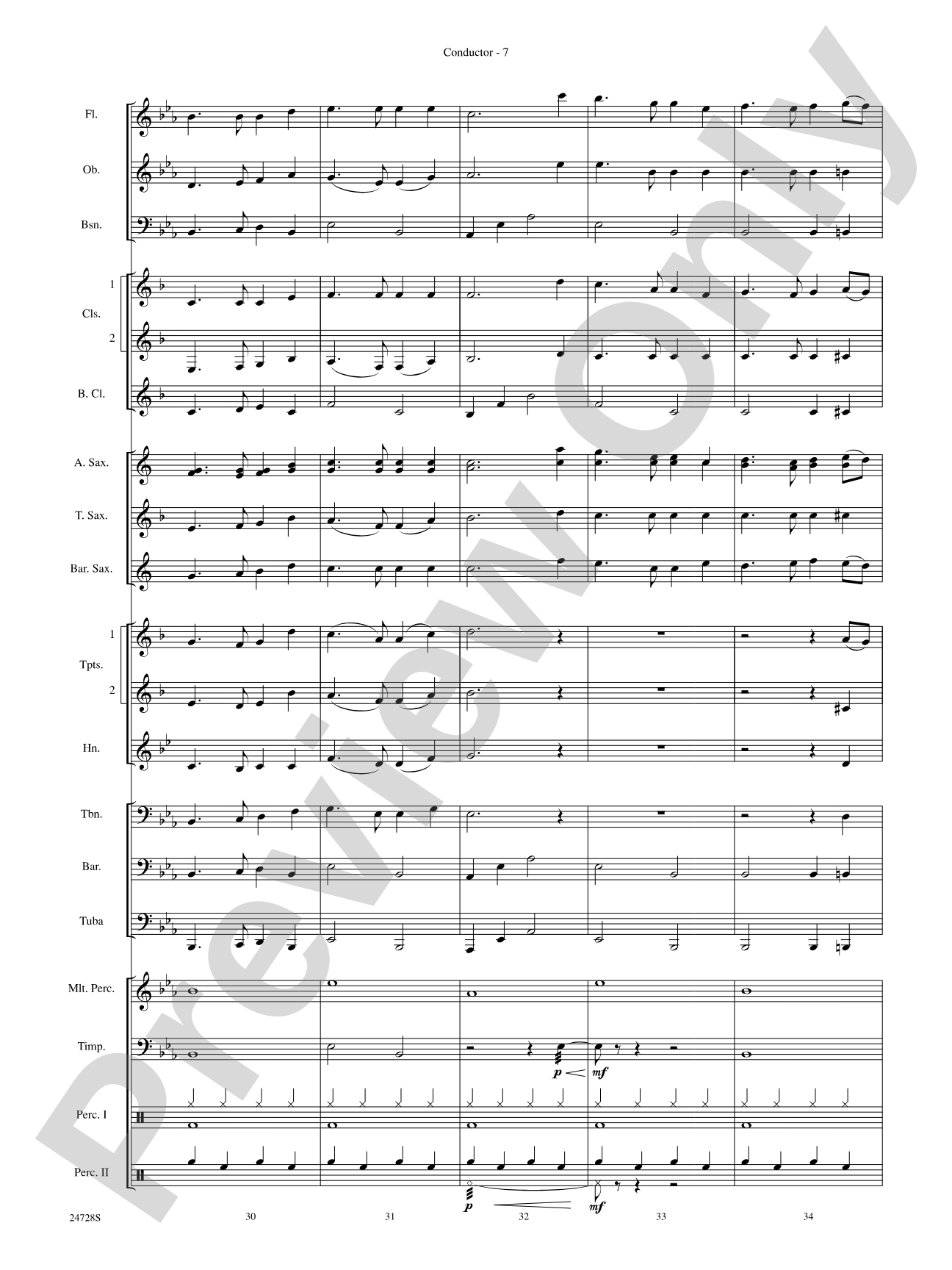 Auld Lang Syne (A Holiday Farewell for Band): Concert Band Conductor Score & Parts