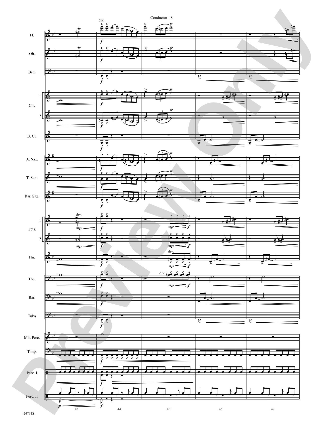 Eternal Peaks: Concert Band Conductor Score & Parts