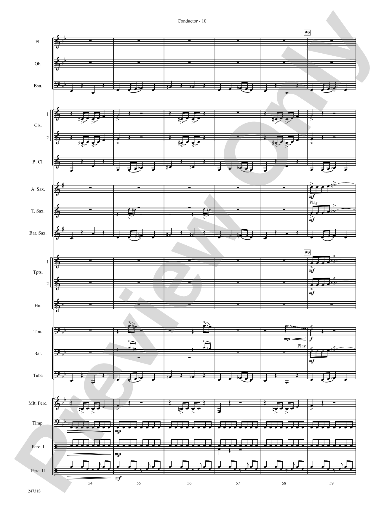 Eternal Peaks: Concert Band Conductor Score & Parts