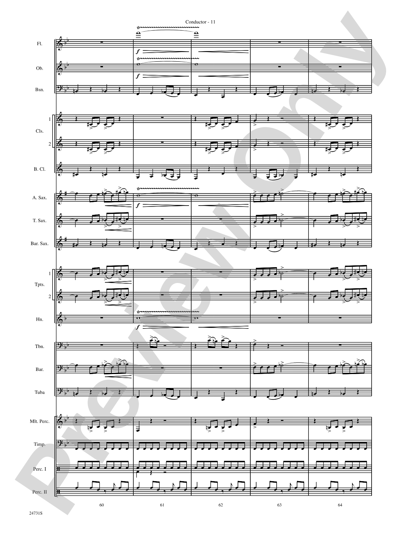 Eternal Peaks: Concert Band Conductor Score & Parts