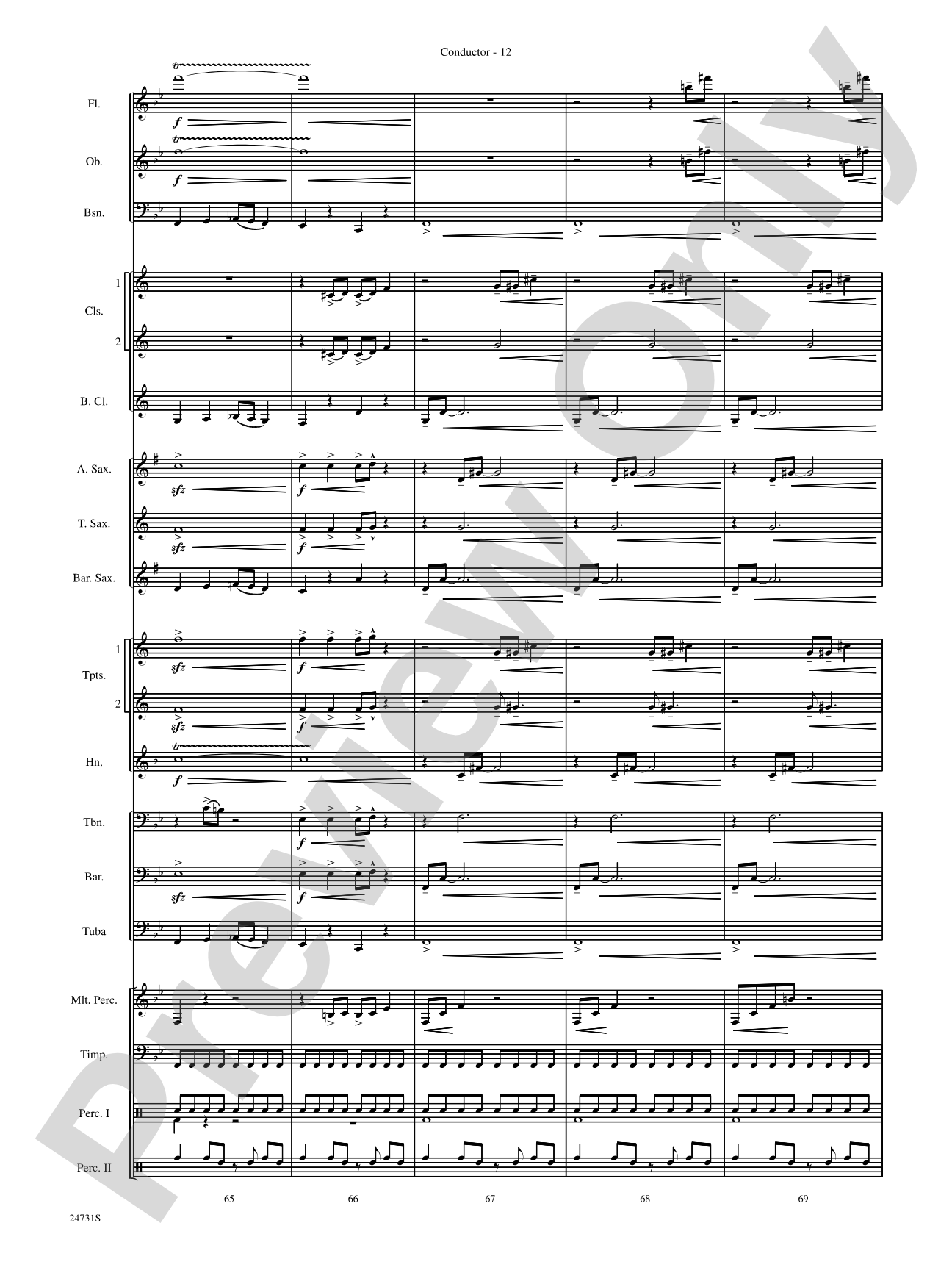 Eternal Peaks: Concert Band Conductor Score & Parts