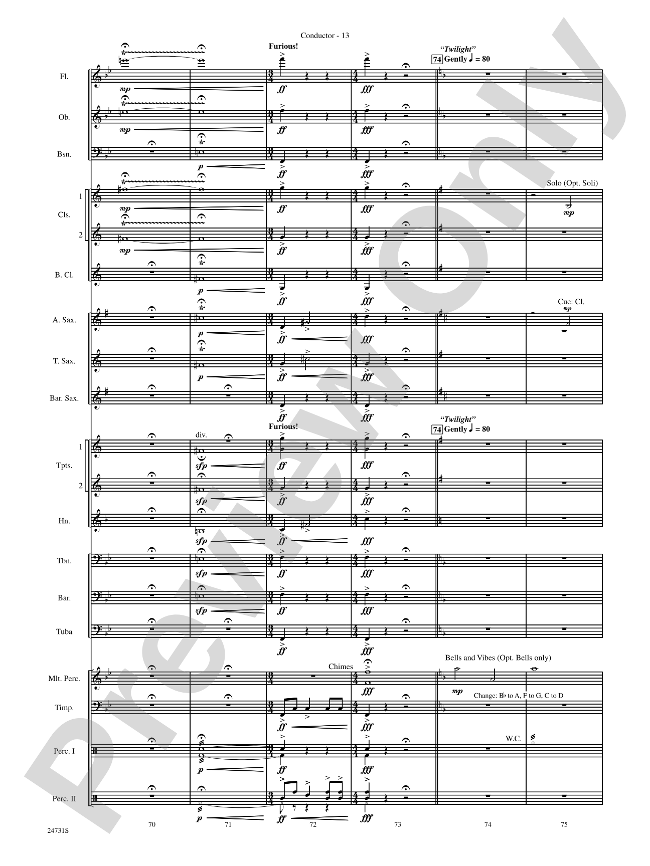 Eternal Peaks: Concert Band Conductor Score & Parts