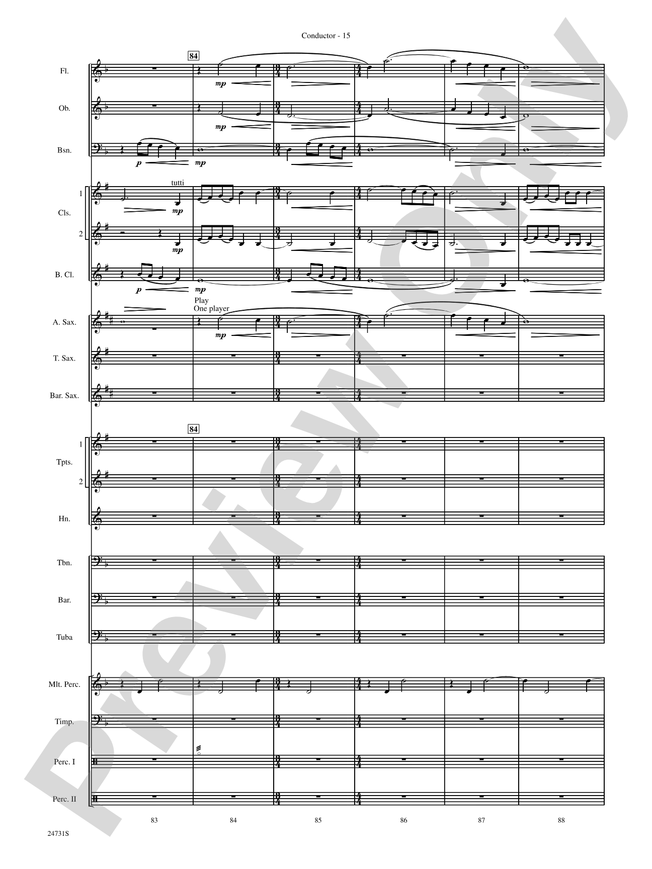 Eternal Peaks: Concert Band Conductor Score & Parts