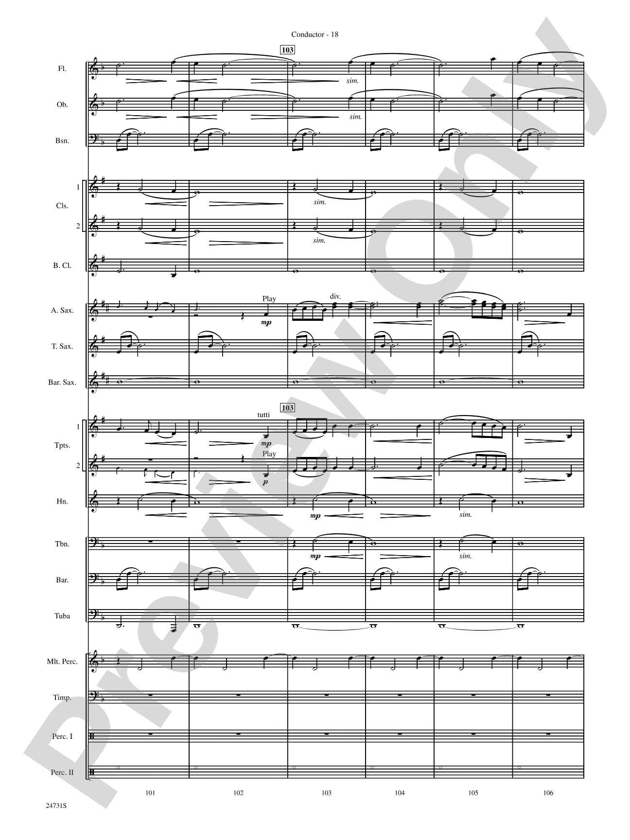 Eternal Peaks: Concert Band Conductor Score & Parts