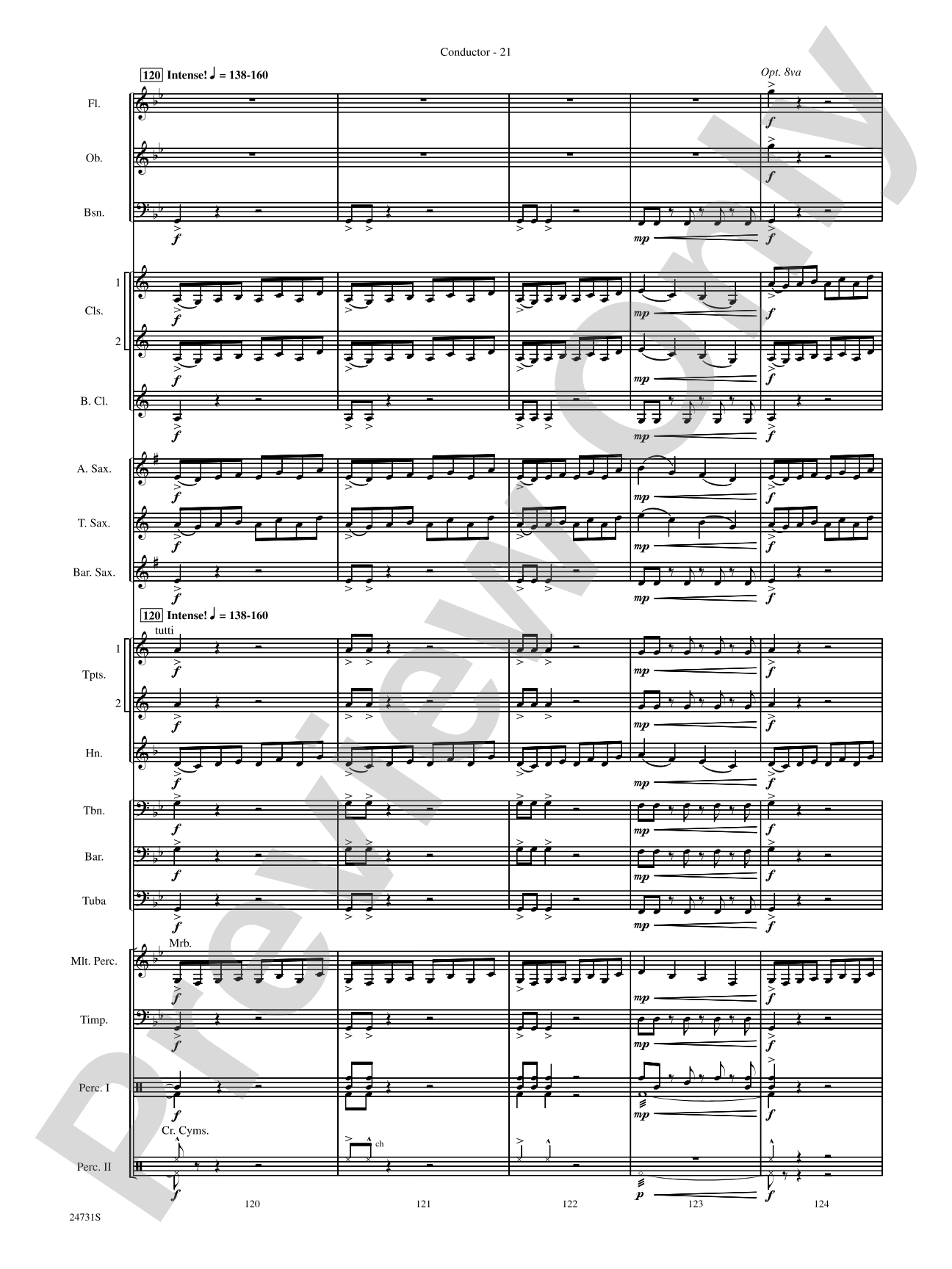 Eternal Peaks: Concert Band Conductor Score & Parts