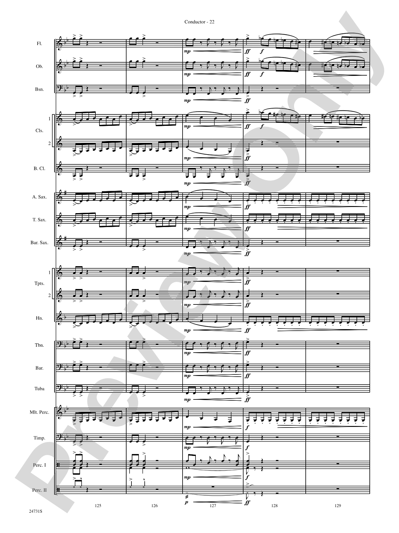 Eternal Peaks: Concert Band Conductor Score & Parts