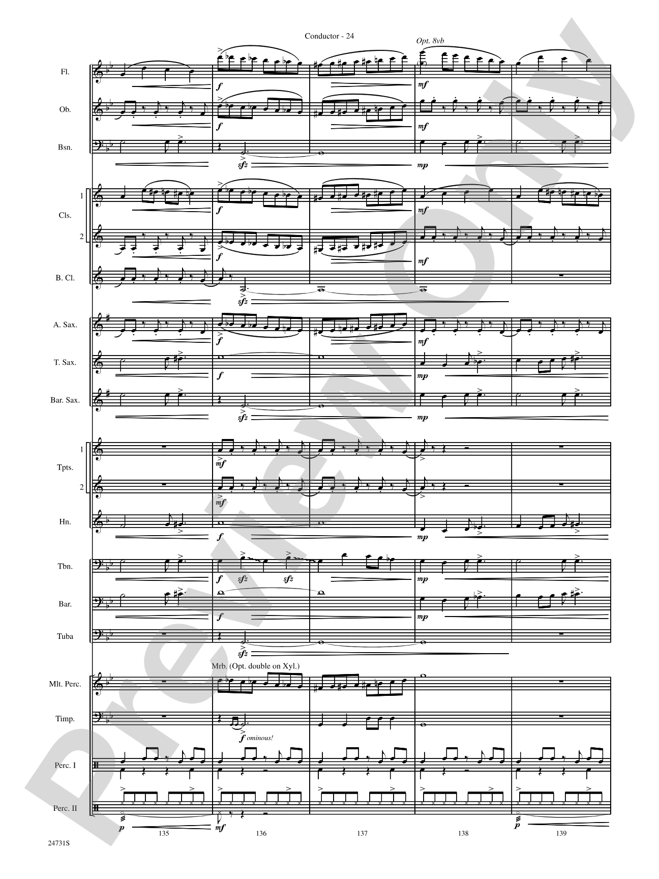 Eternal Peaks: Concert Band Conductor Score & Parts