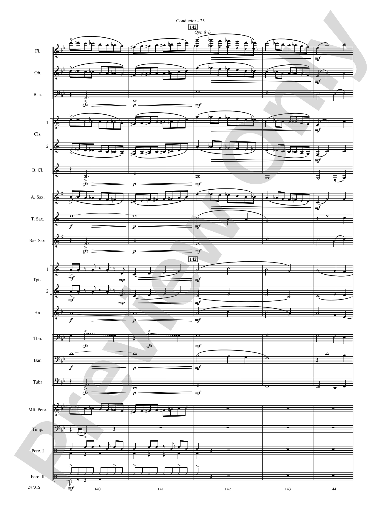 Eternal Peaks: Concert Band Conductor Score & Parts