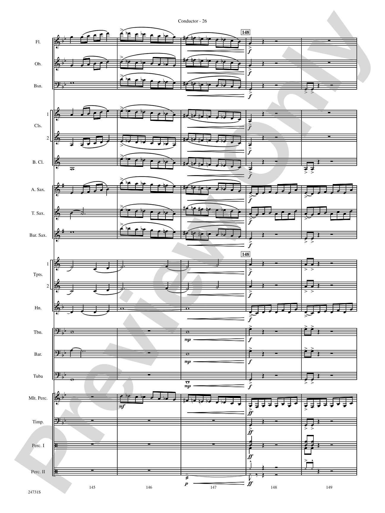 Eternal Peaks: Concert Band Conductor Score & Parts