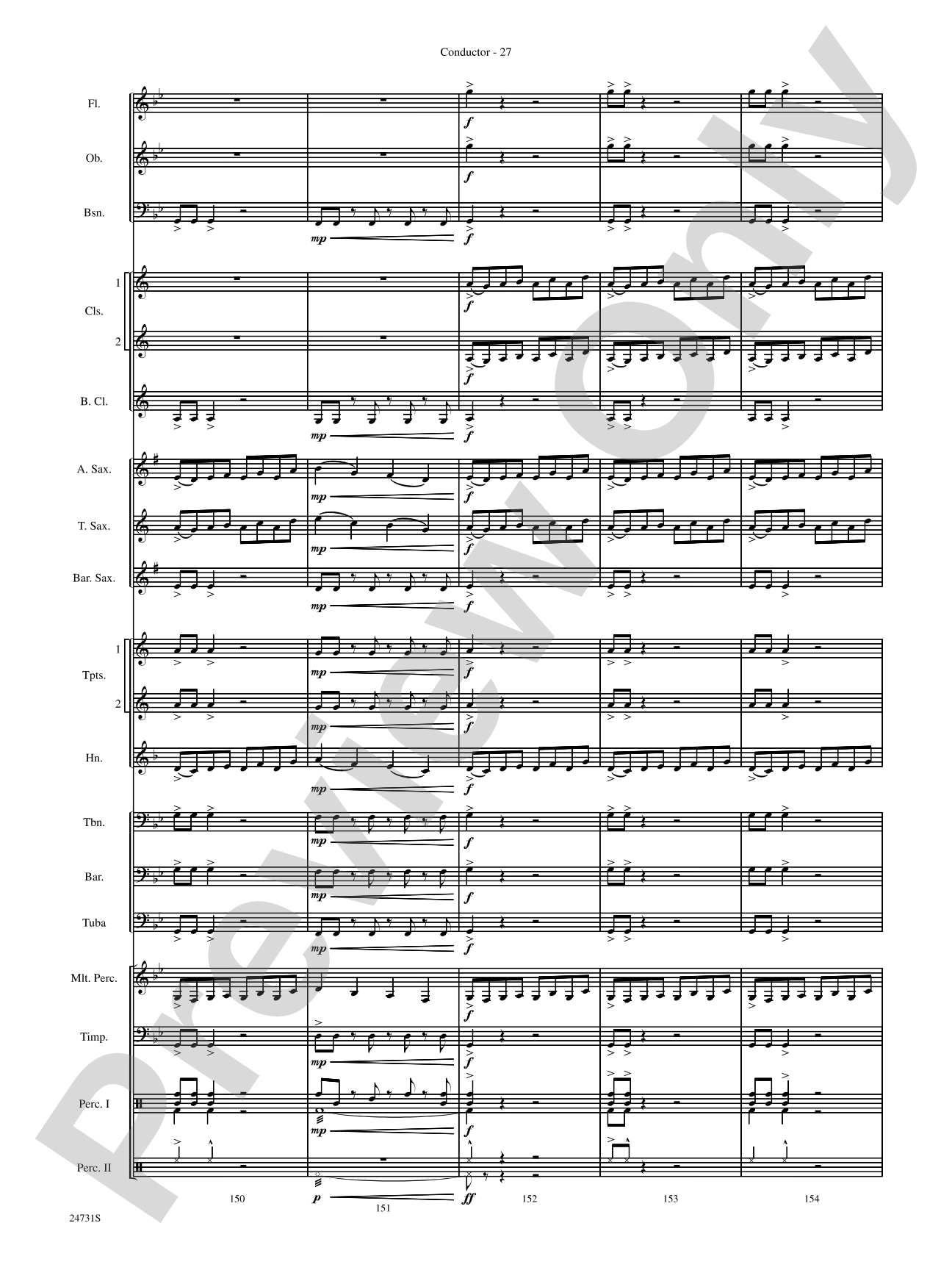 Eternal Peaks: Concert Band Conductor Score & Parts