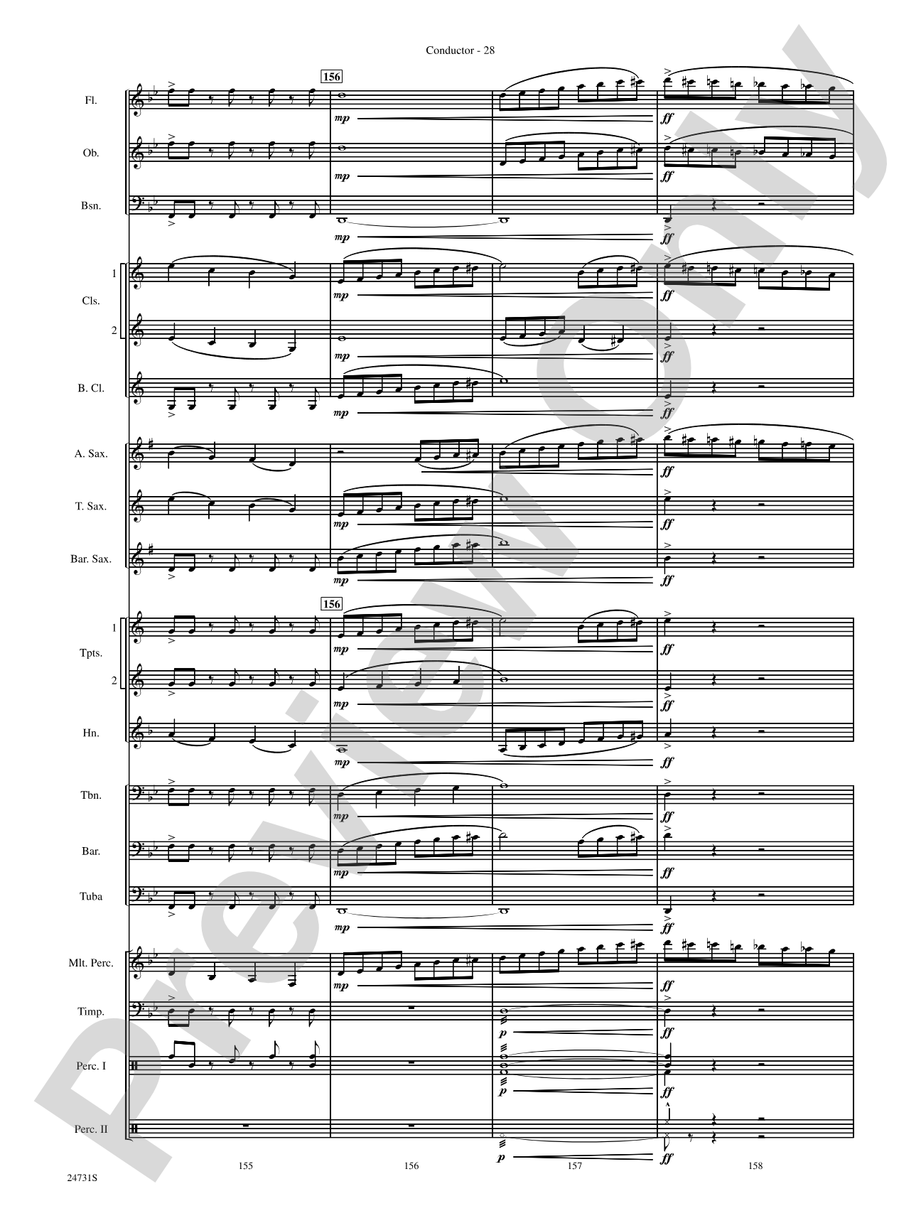 Eternal Peaks: Concert Band Conductor Score & Parts