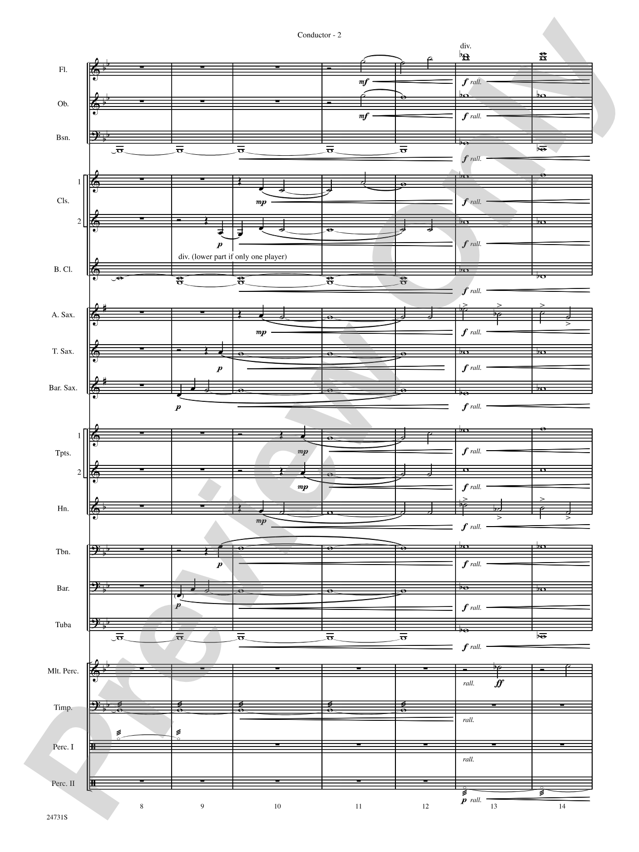 Eternal Peaks: Concert Band Conductor Score & Parts