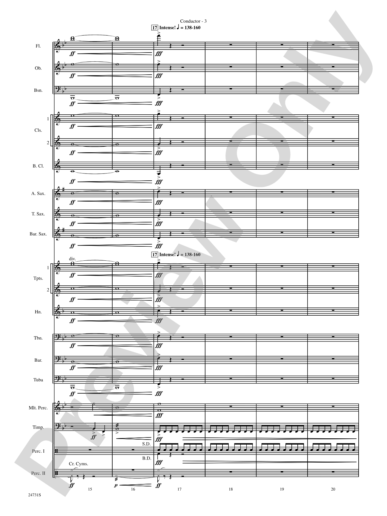 Eternal Peaks: Concert Band Conductor Score & Parts