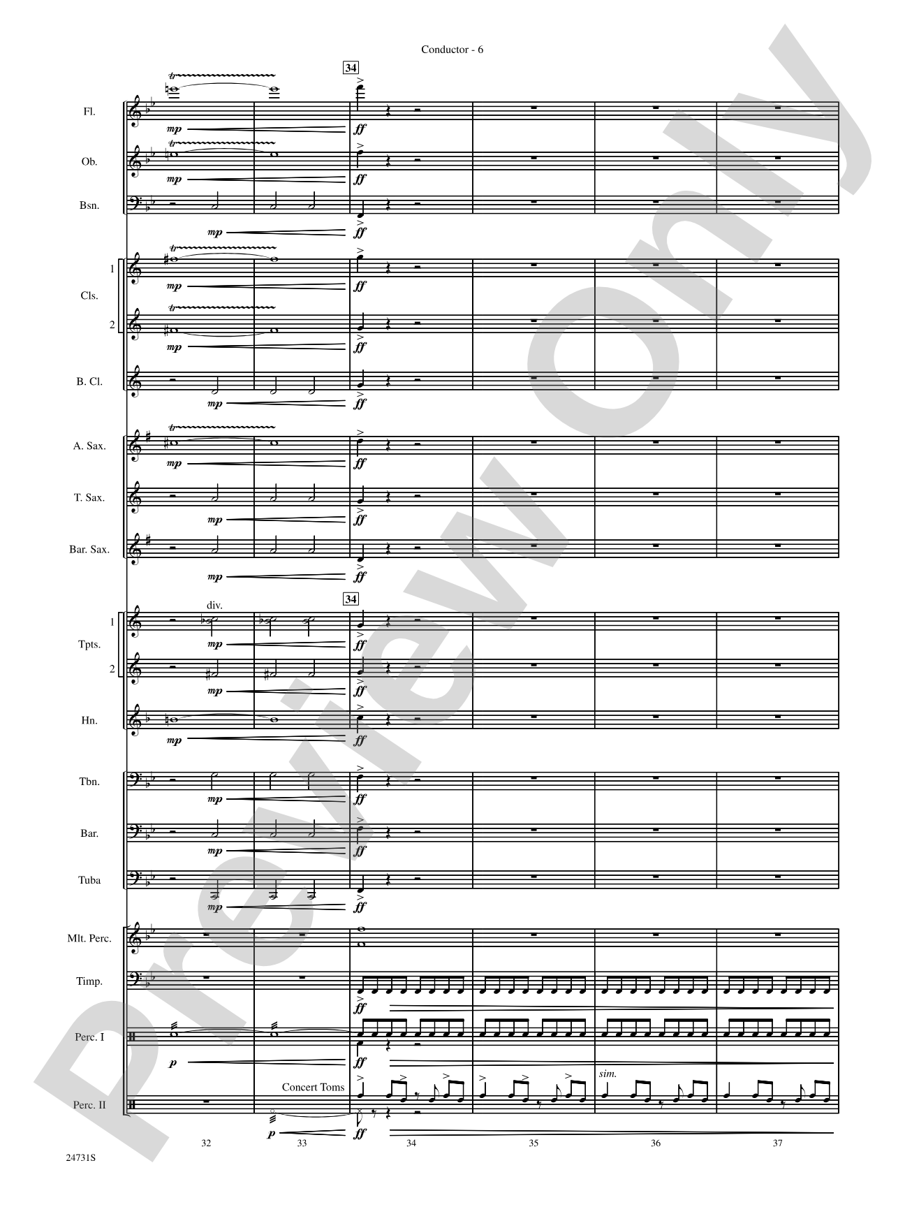 Eternal Peaks: Concert Band Conductor Score & Parts