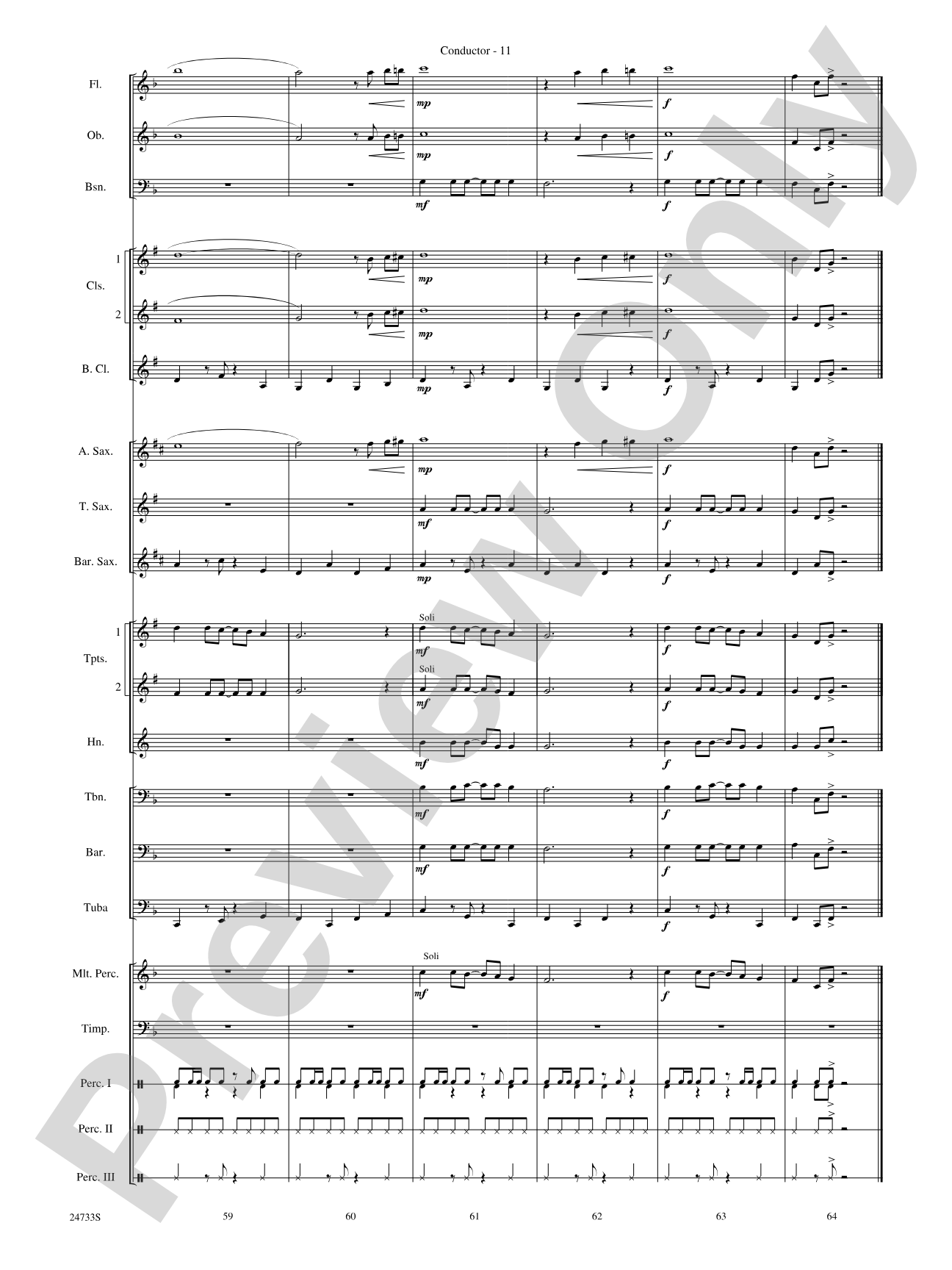 Hey Mon (Calypso): Concert Band Conductor Score & Parts